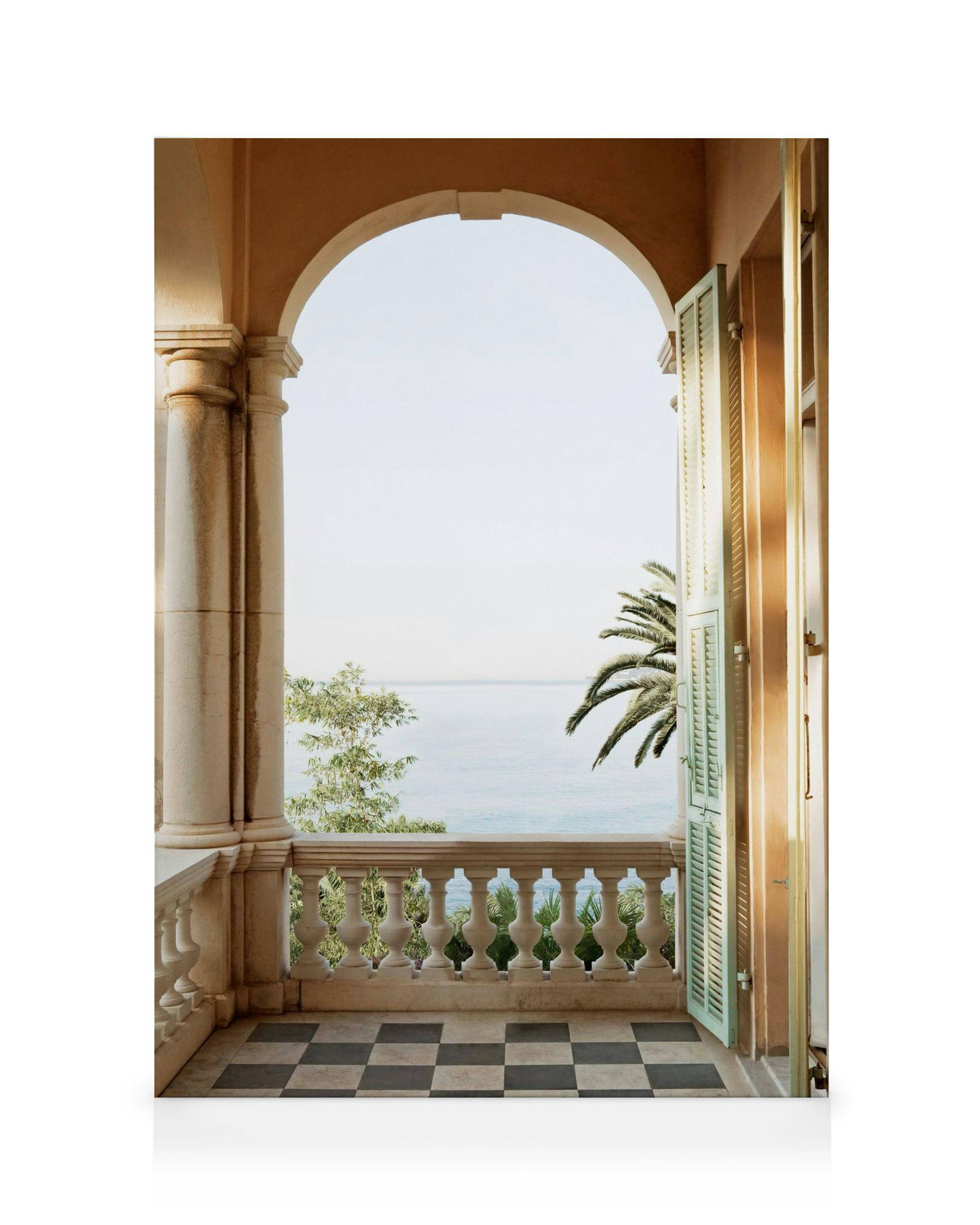 Mediterranean View -kanvaasi (30x40 cm - Puukehys Tammi) - Poster Store