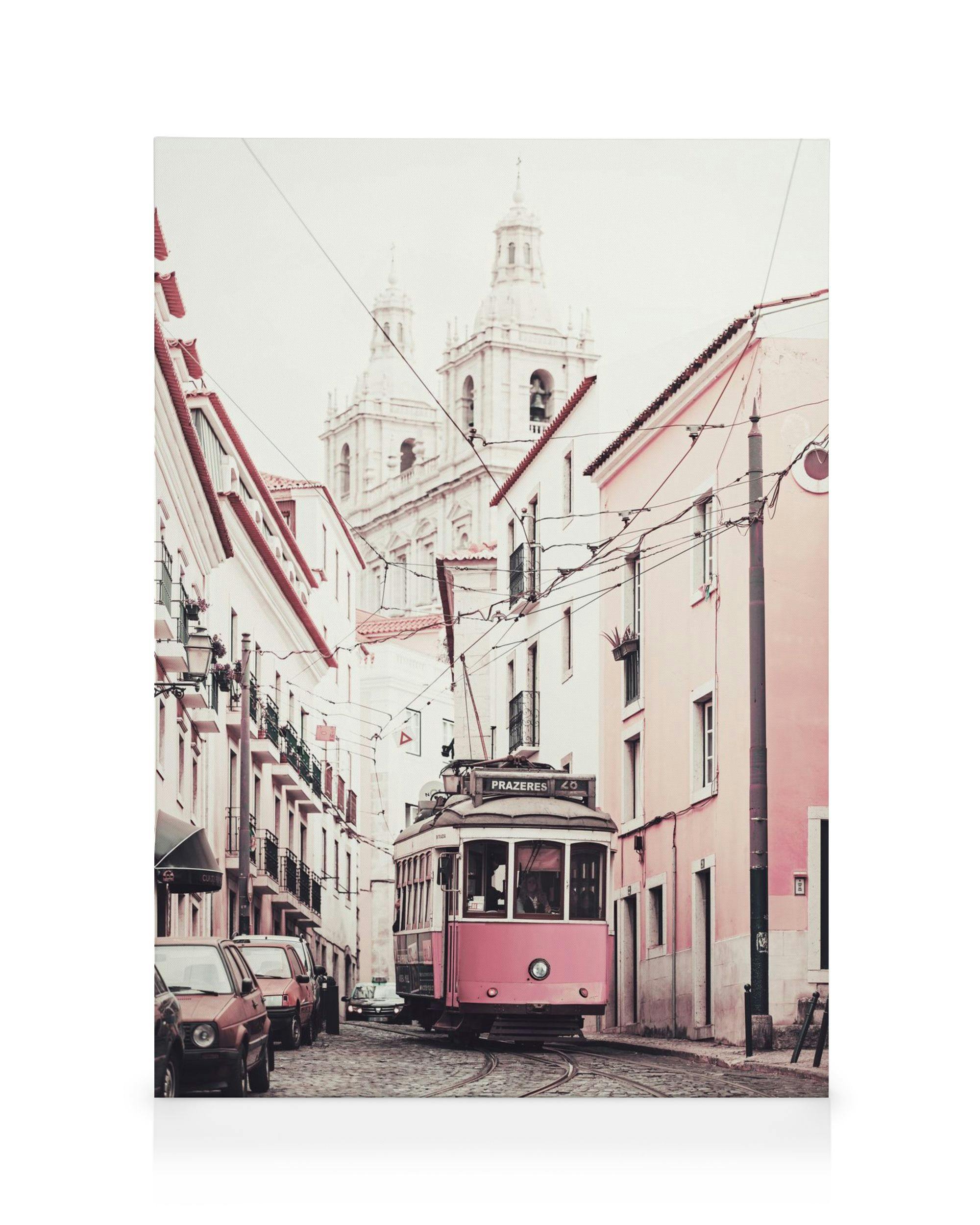 Toile Pink Tram (50x70 cm) - Poster Store