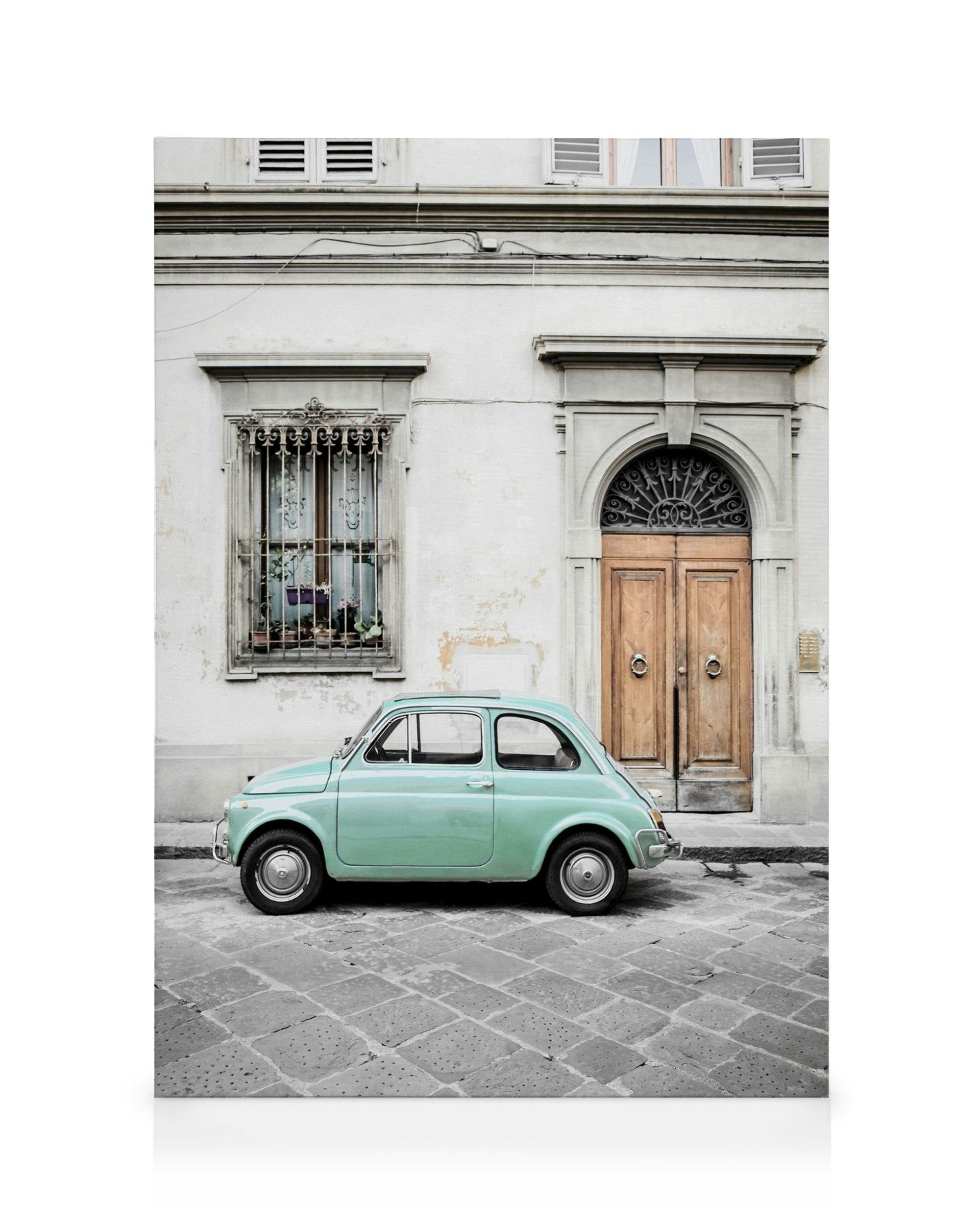 Canvas Prints - Vintage Car In Italy Canvas print (50x70 cm - Black Frame) - Poster Store
