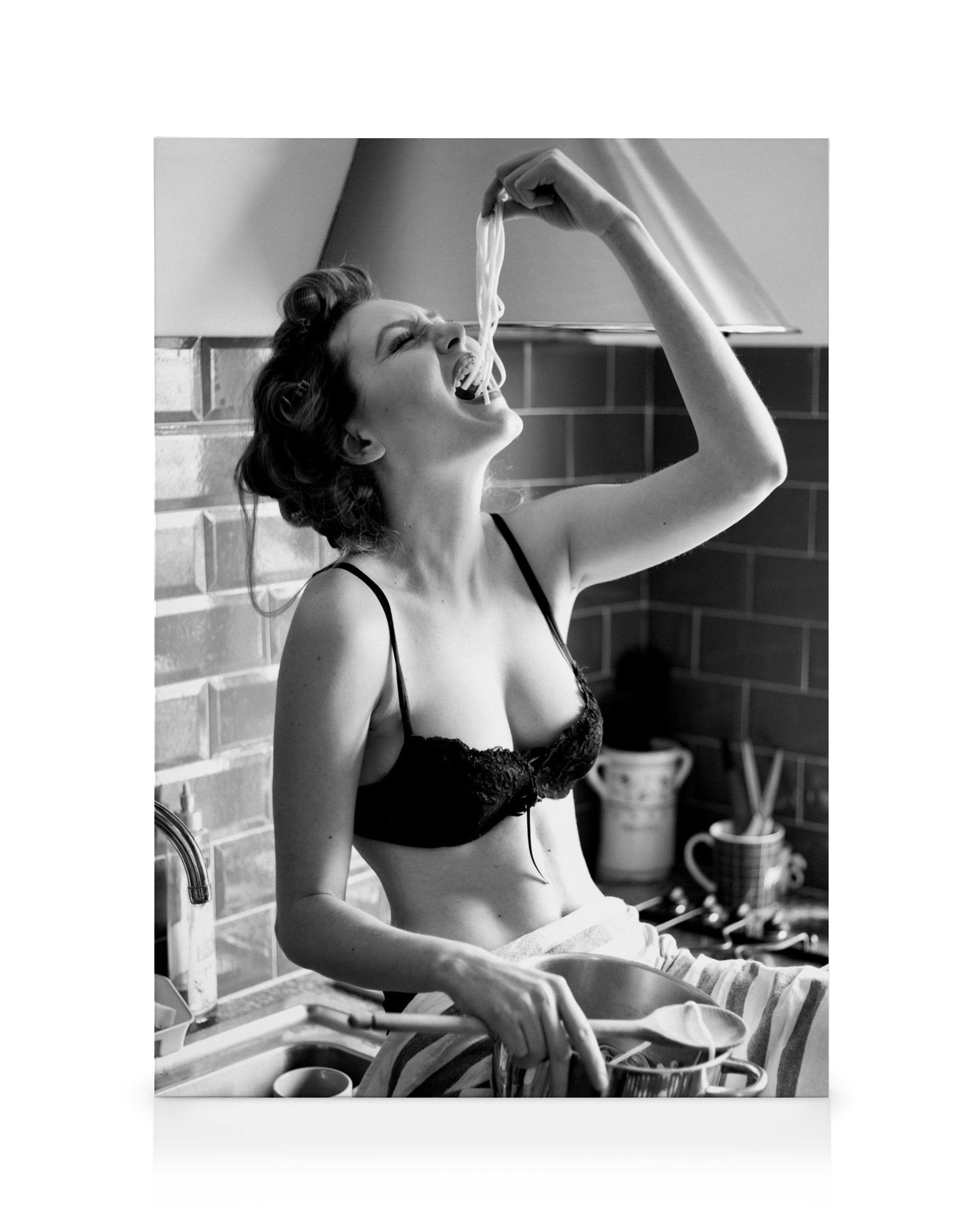Pasta Moment lerretsbilde (30x40 cm) - Poster Store