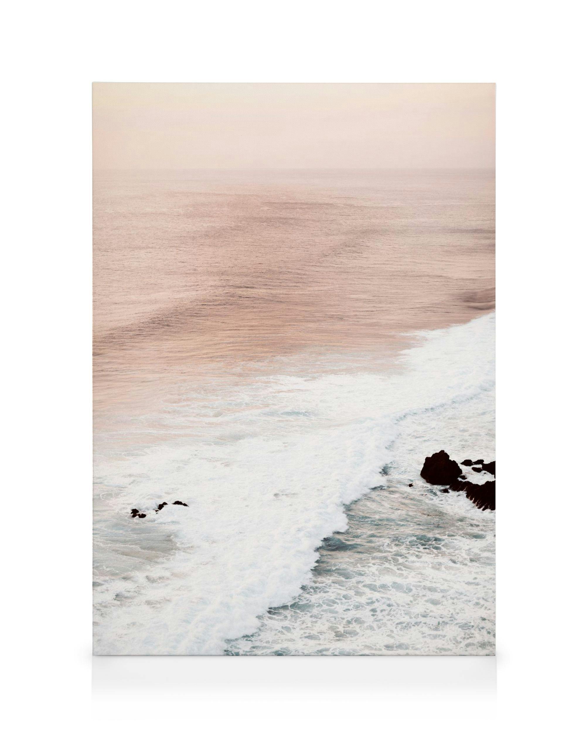 Zachte Golven Canvas (30x40 cm - Fotolijst Eiken) - Poster Store