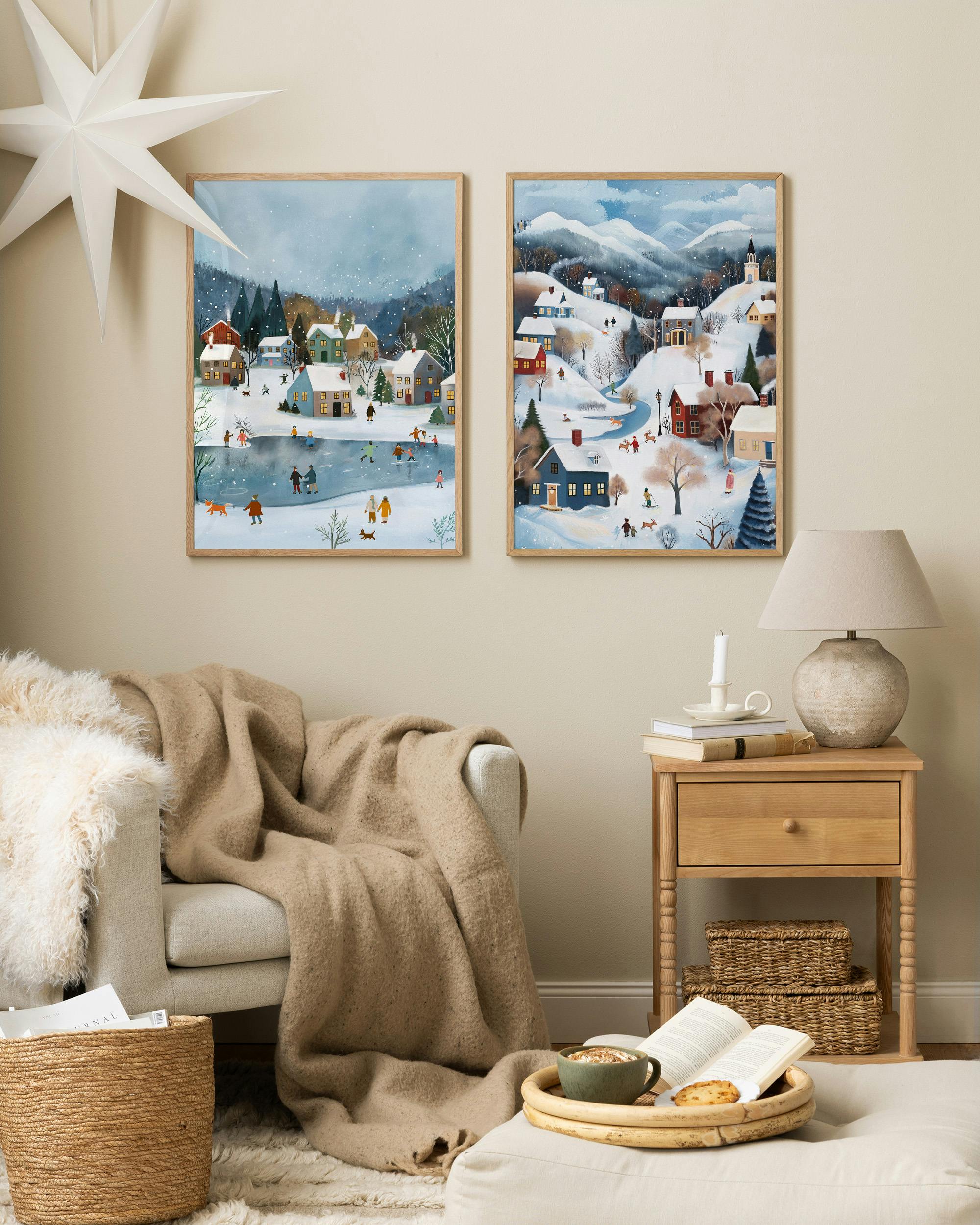 Pueblo de Invierno Paquete de Pósters 0