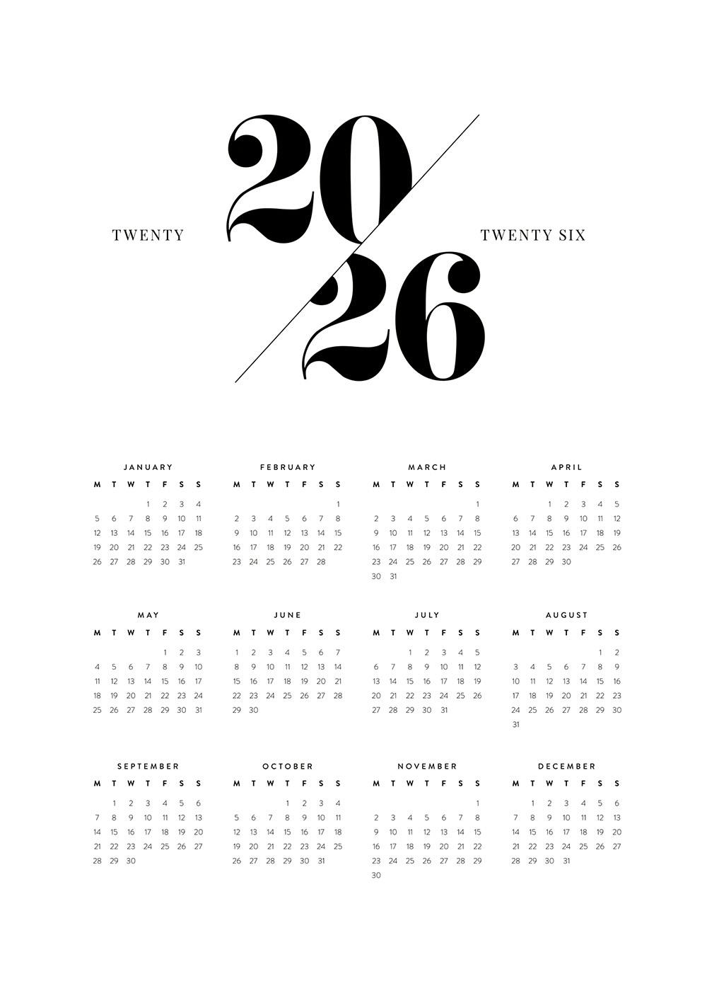 Calendar 2026 Juliste 0