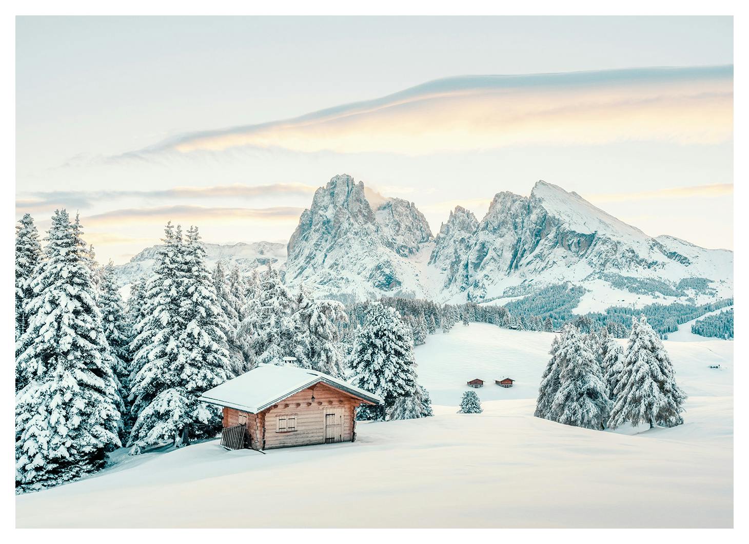 Winter op Seiser Alm Poster (70x100 cm) - Poster Store