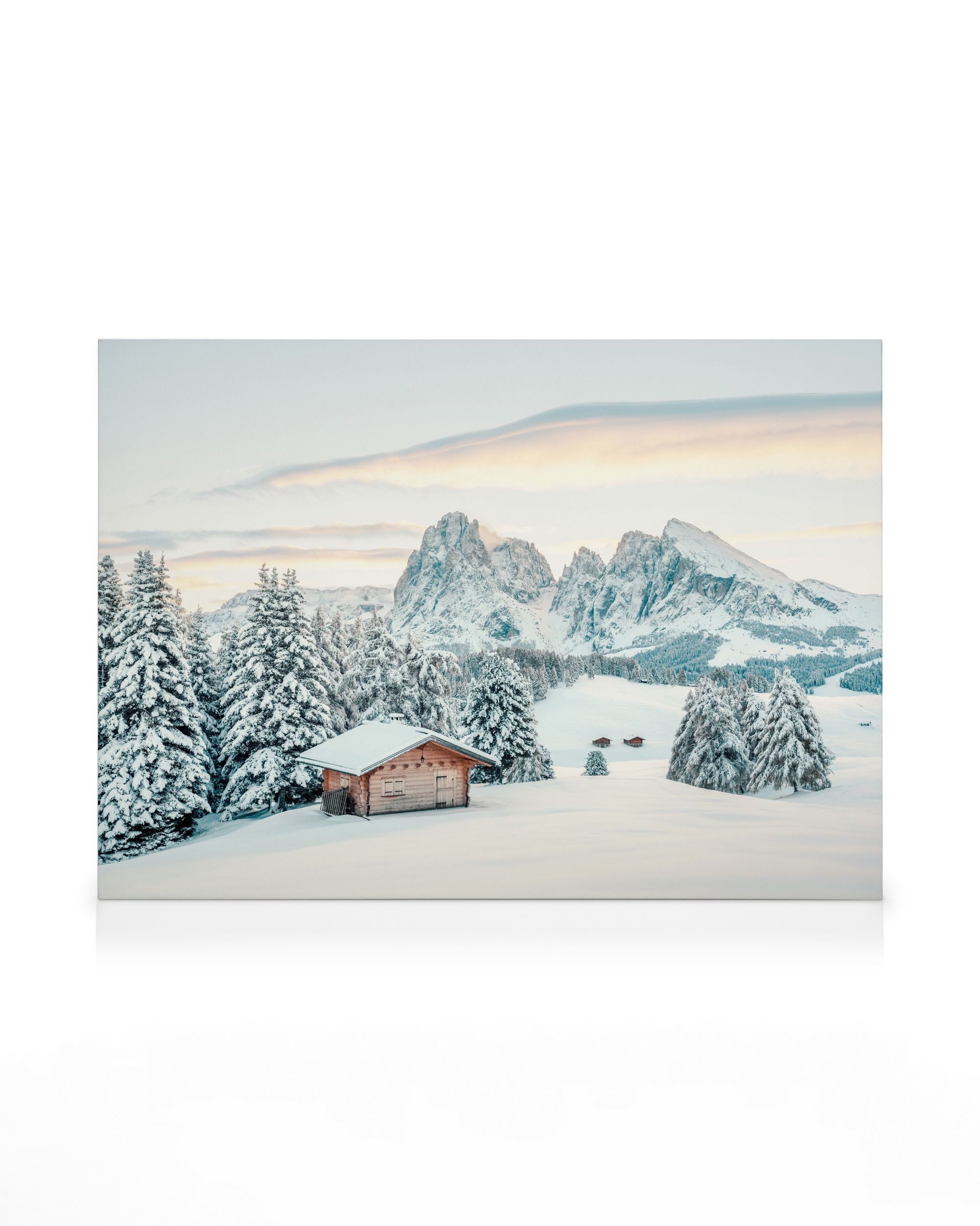 Winter on Seiser Alm Toile paysage enneigé | Poster Store CA