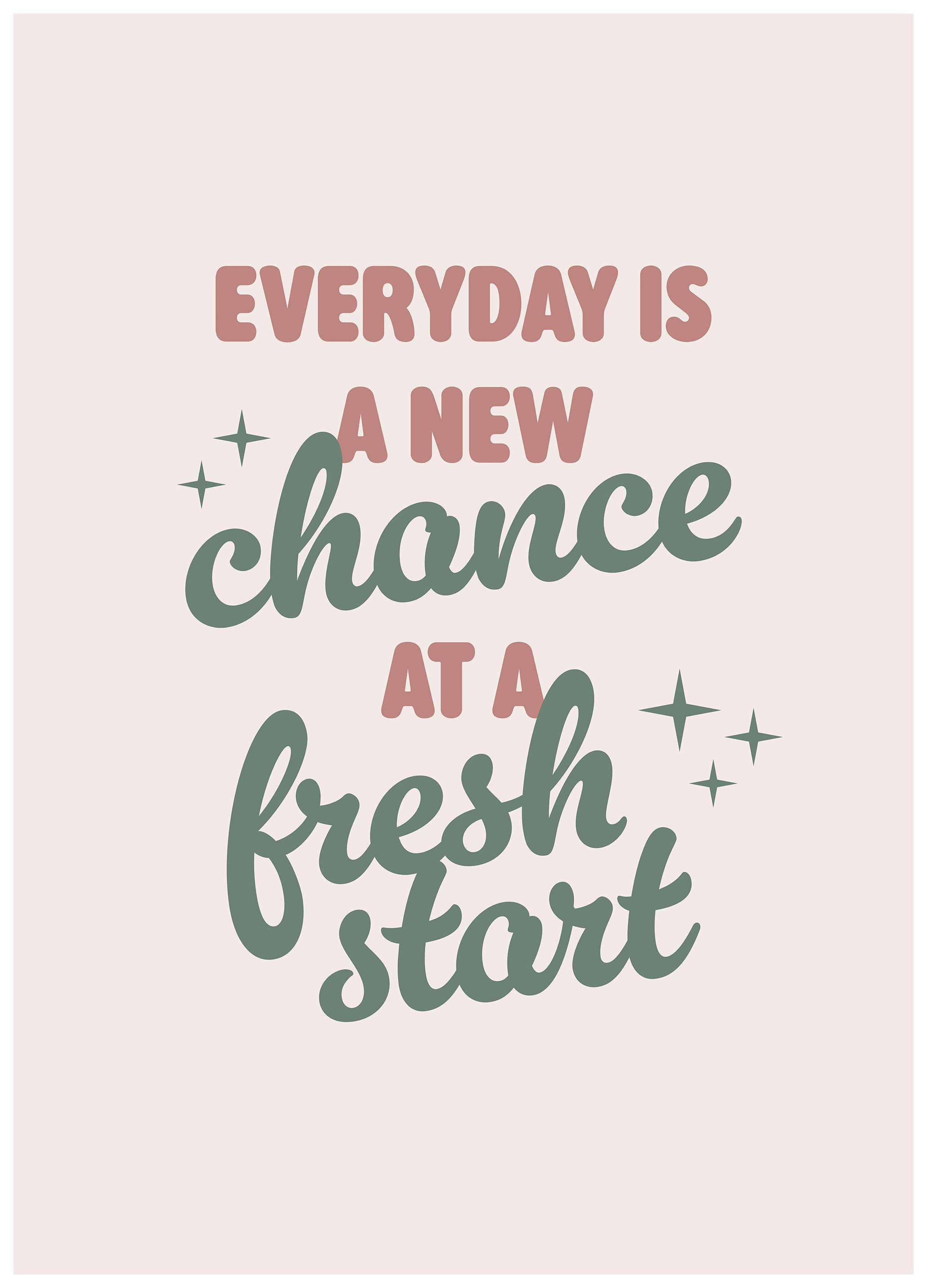 Fresh Start Poster (50x70 cm) - Poster Store