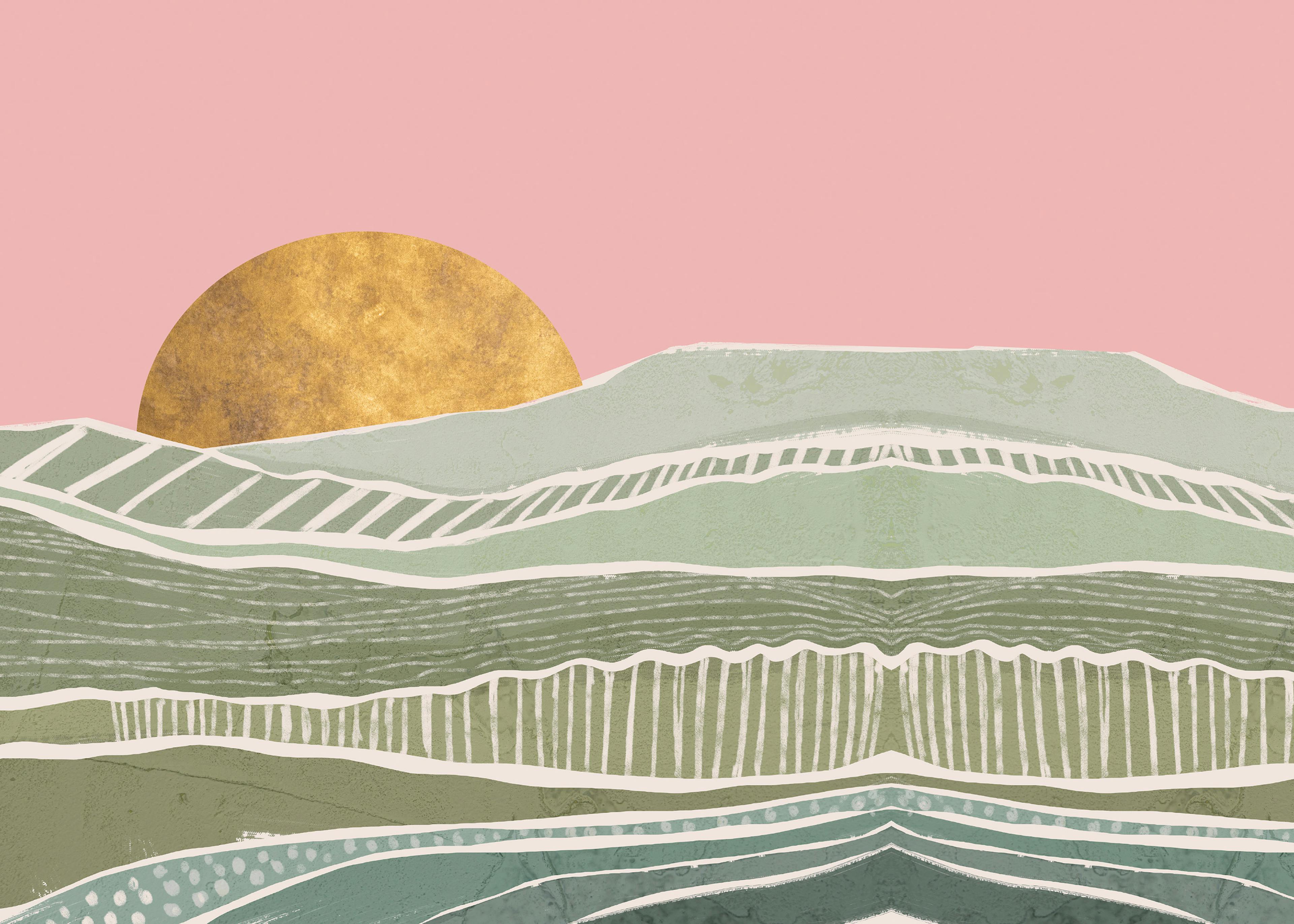 Pastel Dawn in the Desert Poster 0