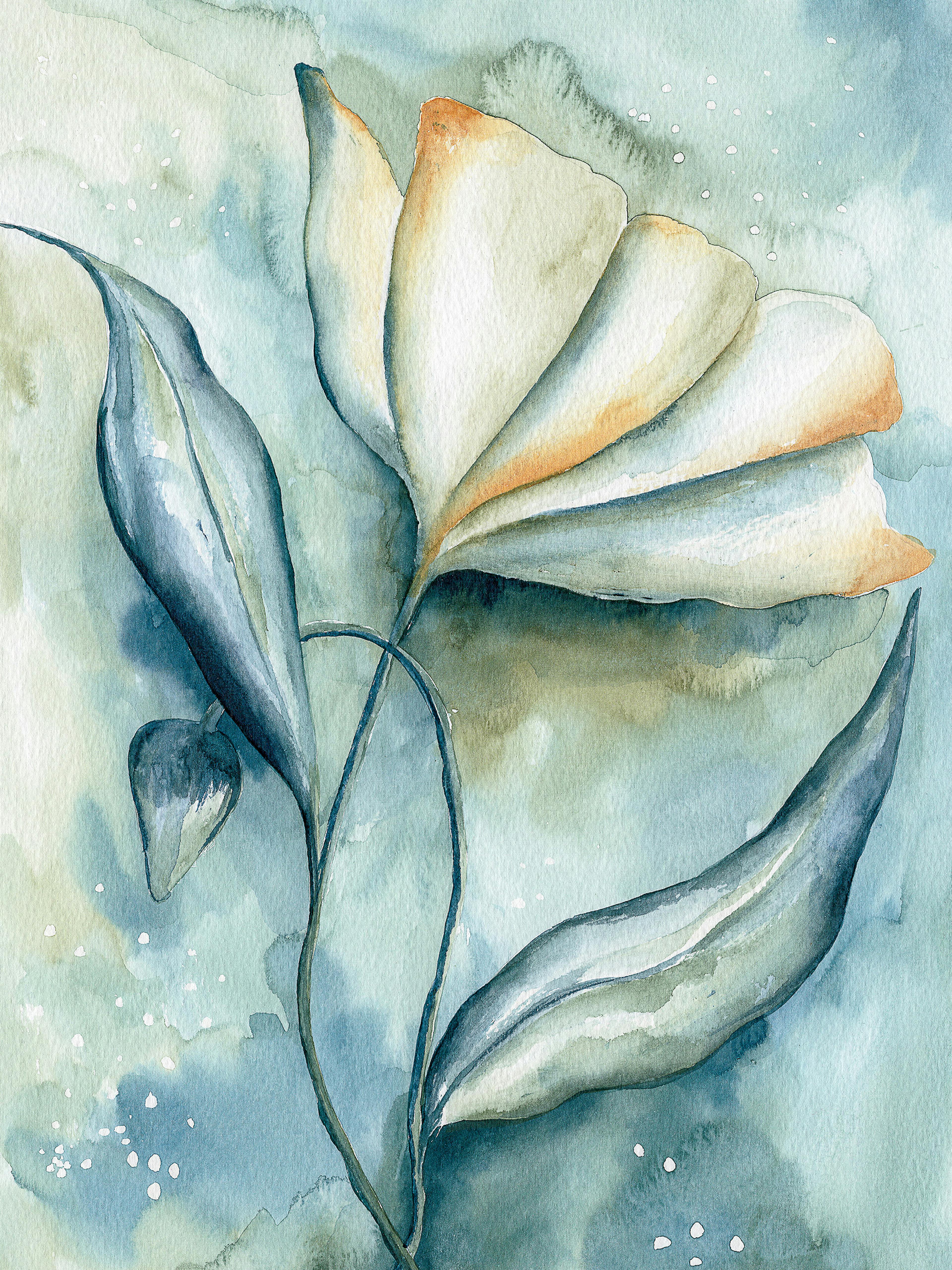 Watercolour Blue Flower Plakat 0