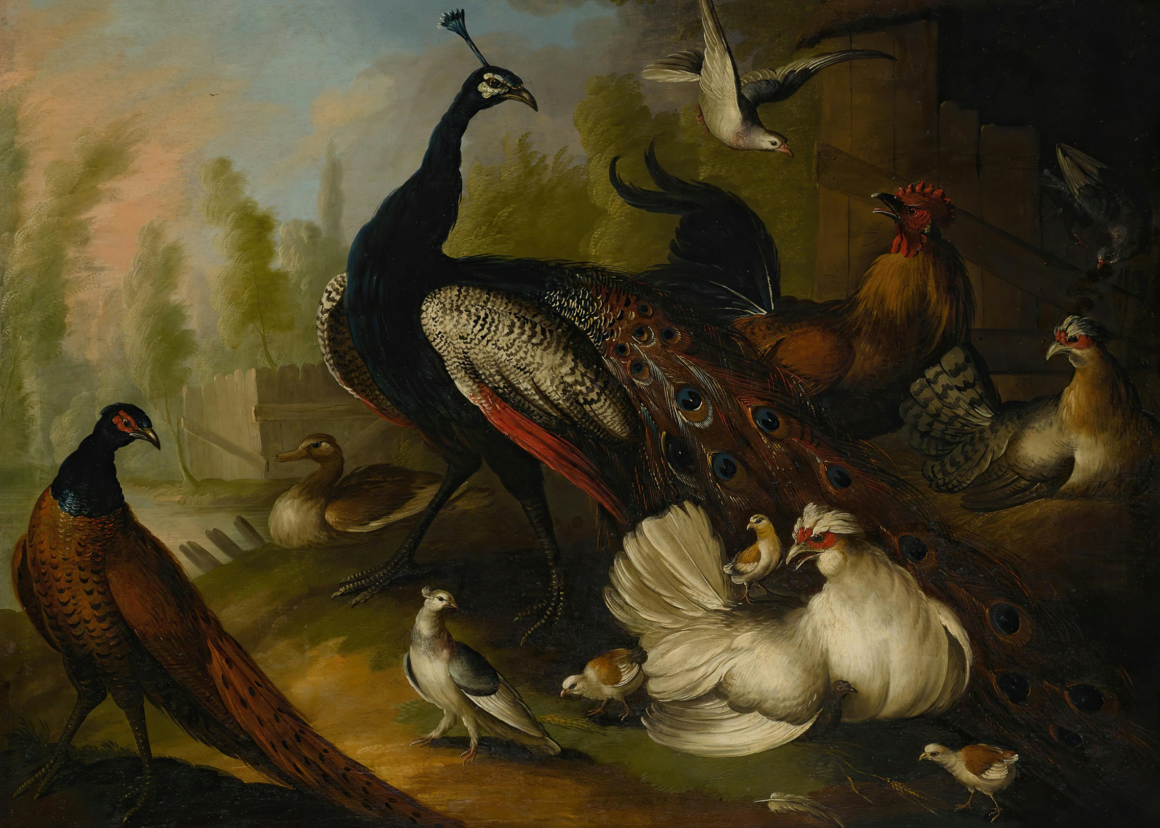 Marmaduke Cradock - Een Bijeenkomst van Vogels Poster 0