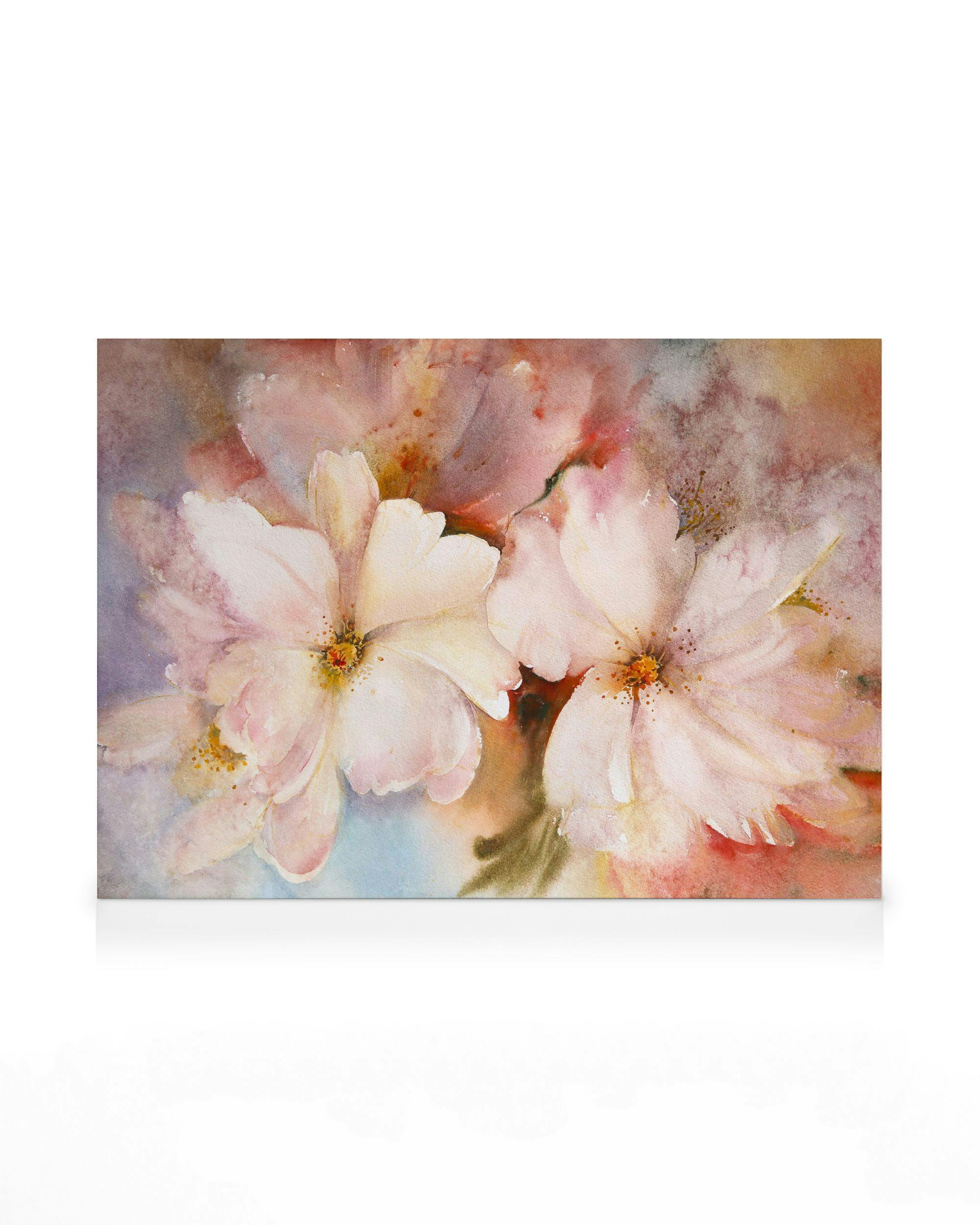 Canvas Prints - Spring Flowers Blooming Canvas print (70x100 cm - Black Frame) - Poster Store