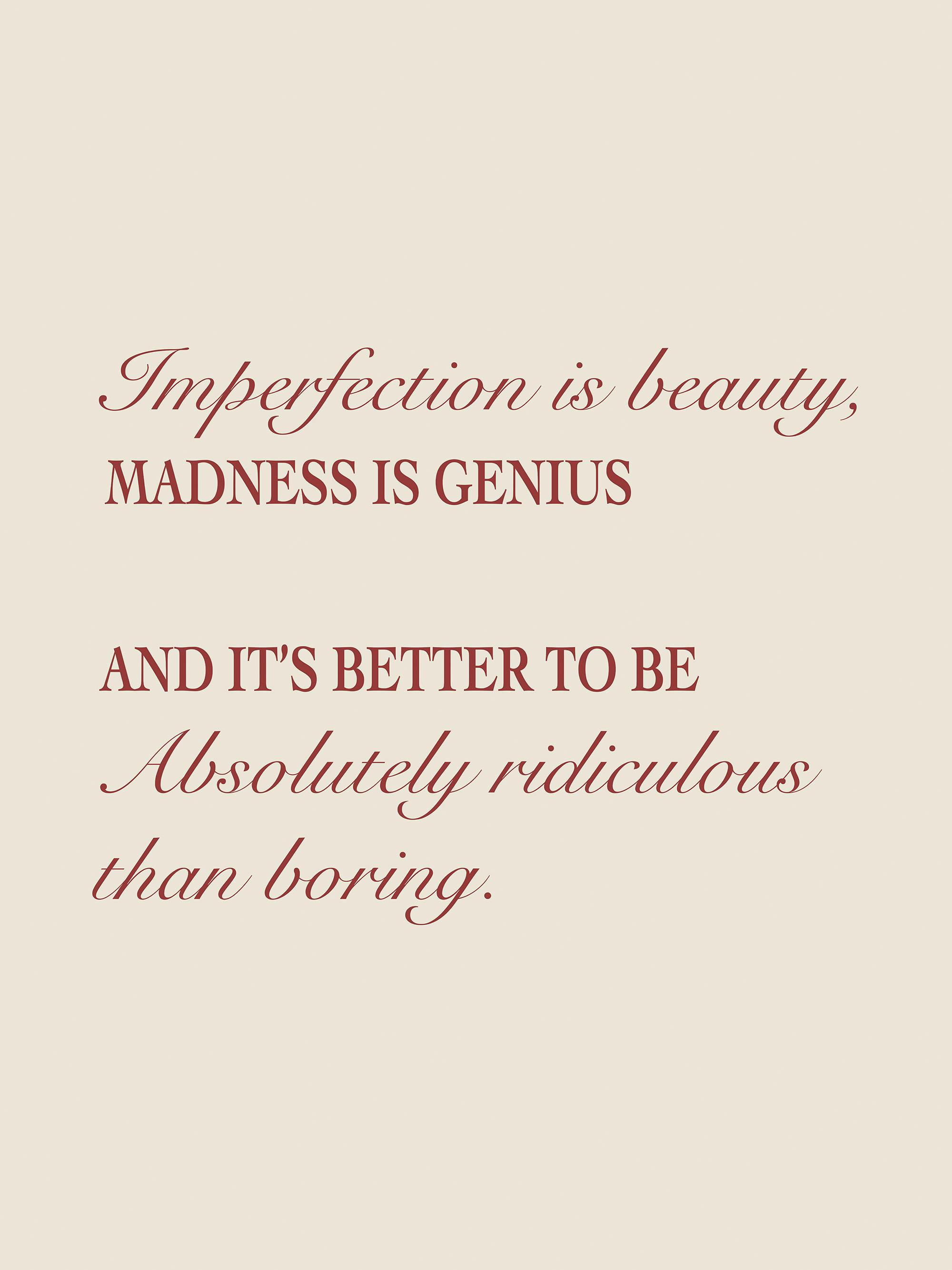 Imperfection Is Beauty Poster 0