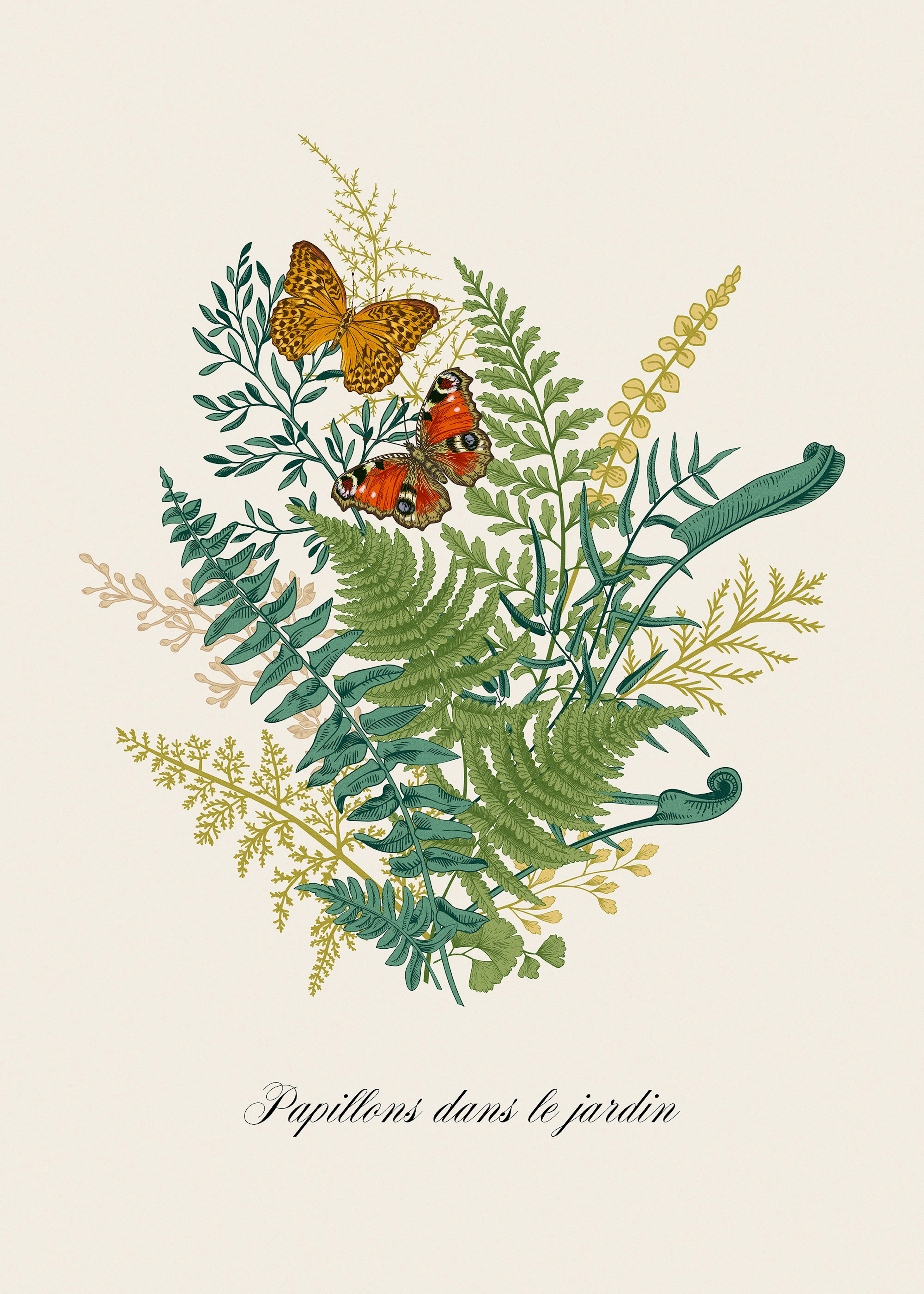 Schmetterlinge im Garten Poster 0