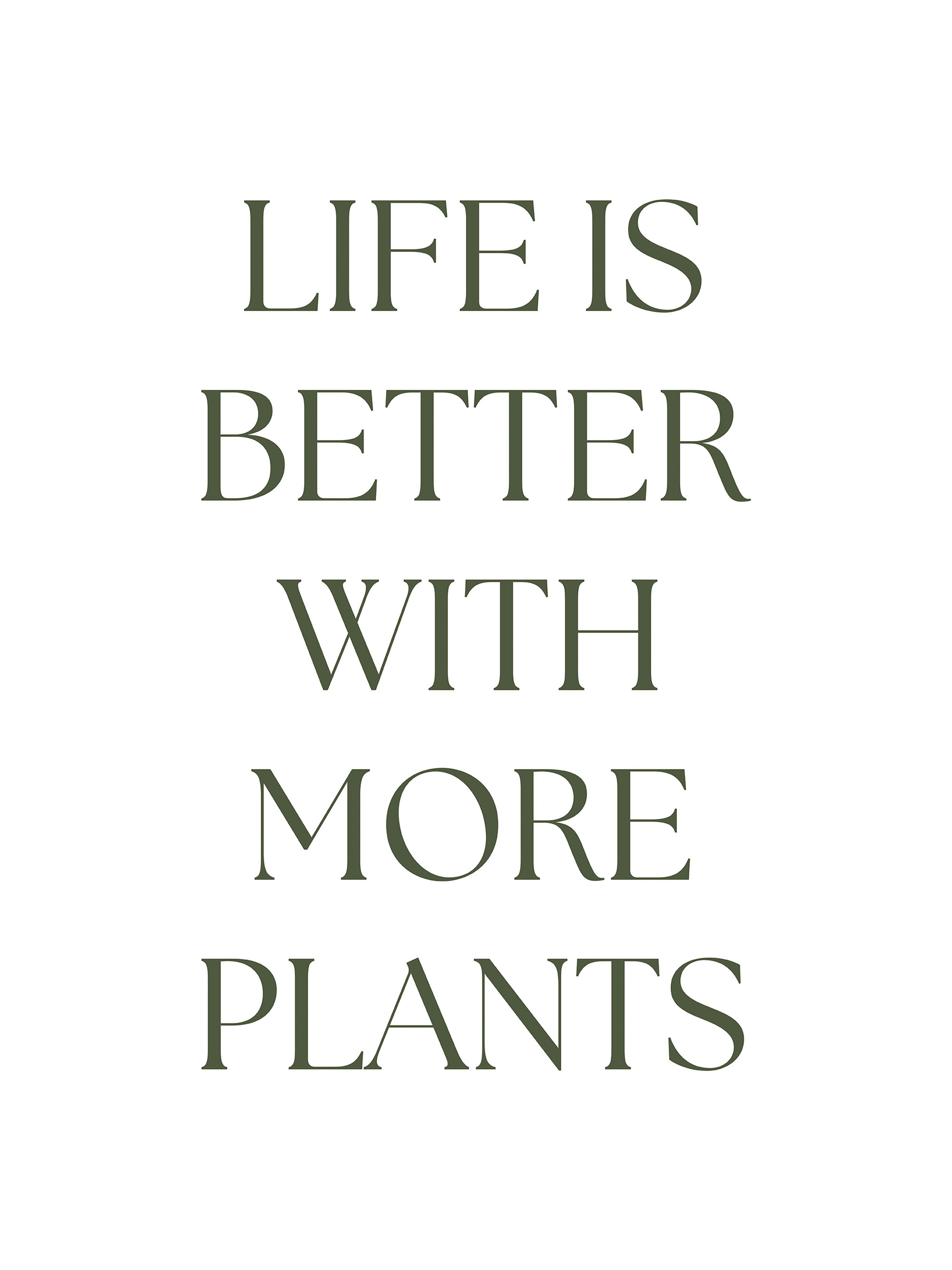 Life Is Better With More Plants Poster 0