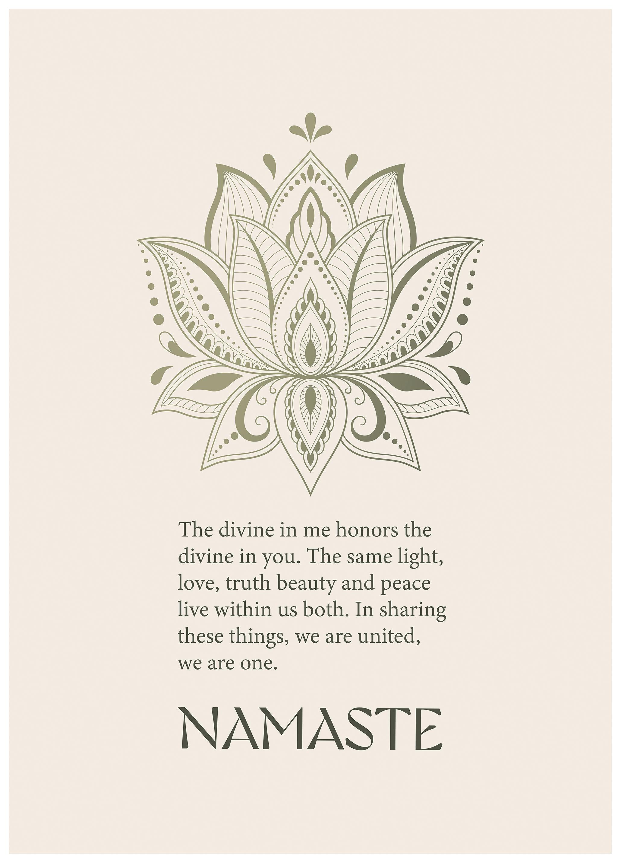 Namaste Loto Poster (50x70 cm) - Poster Store