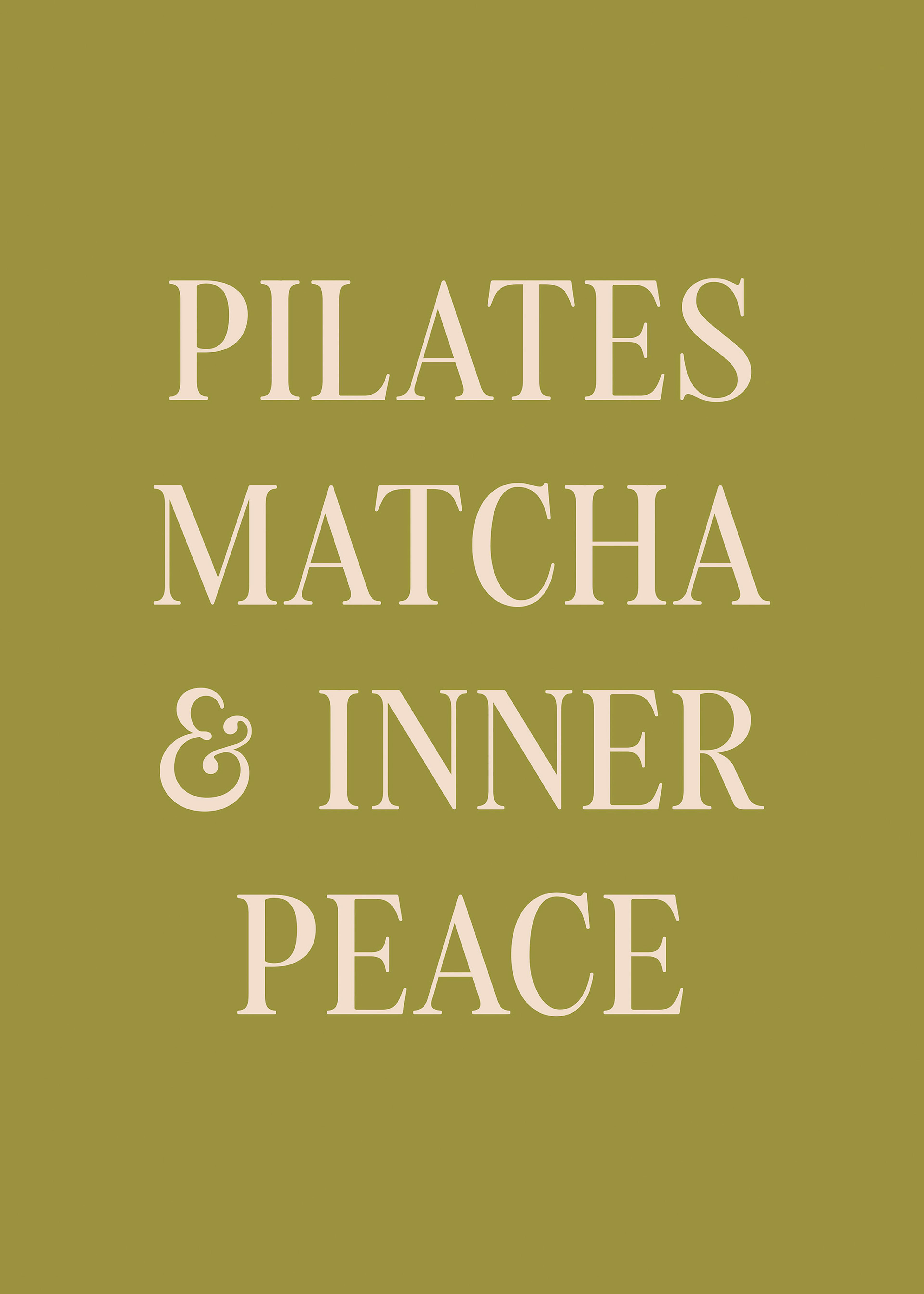 ピラティス・抹茶・内なる平和 ポスター 0