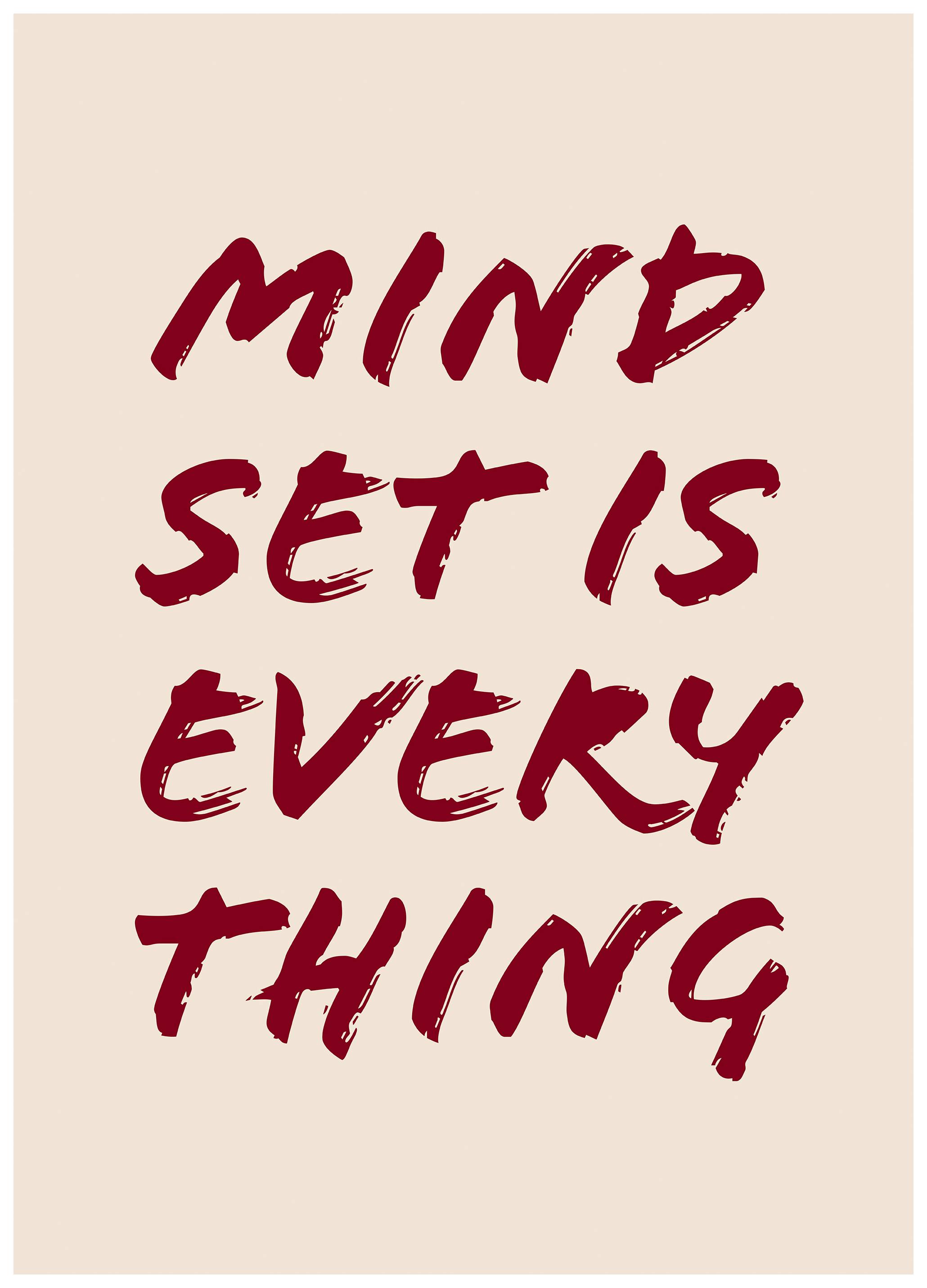 Mindset Is Everything Poster (30x40 cm) - Poster Store