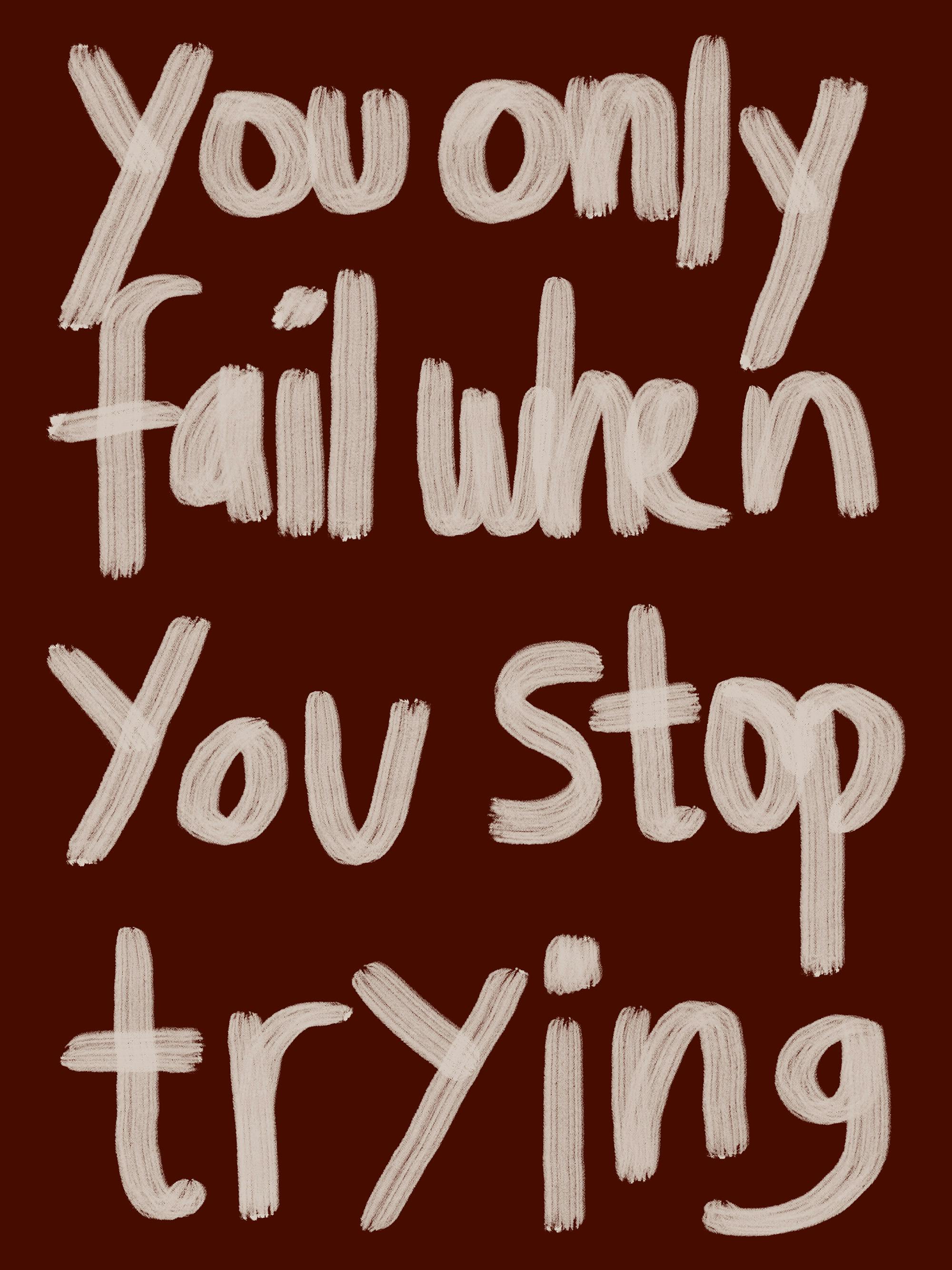 Solo Fracasas Cuando Dejas de Intentarlo Póster 0