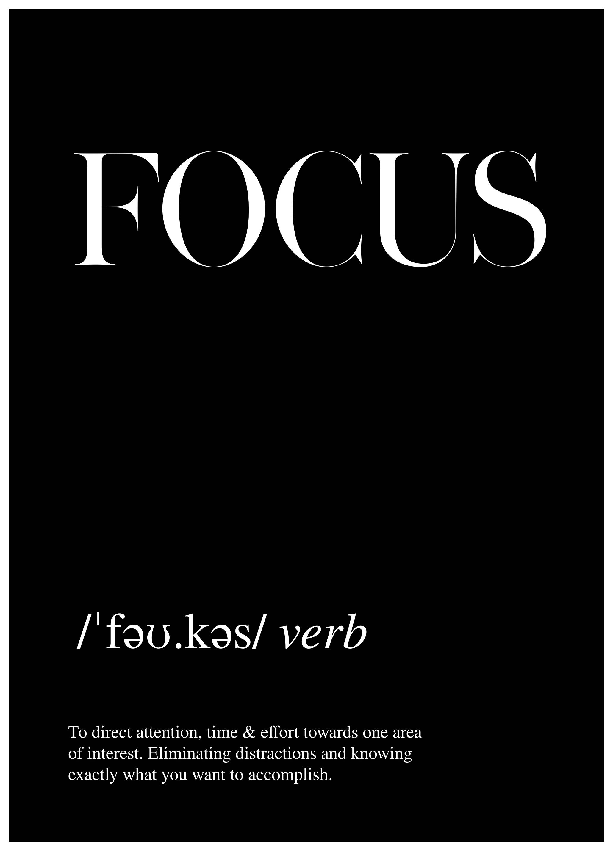 Focus Poster (50x70 cm) - Poster Store