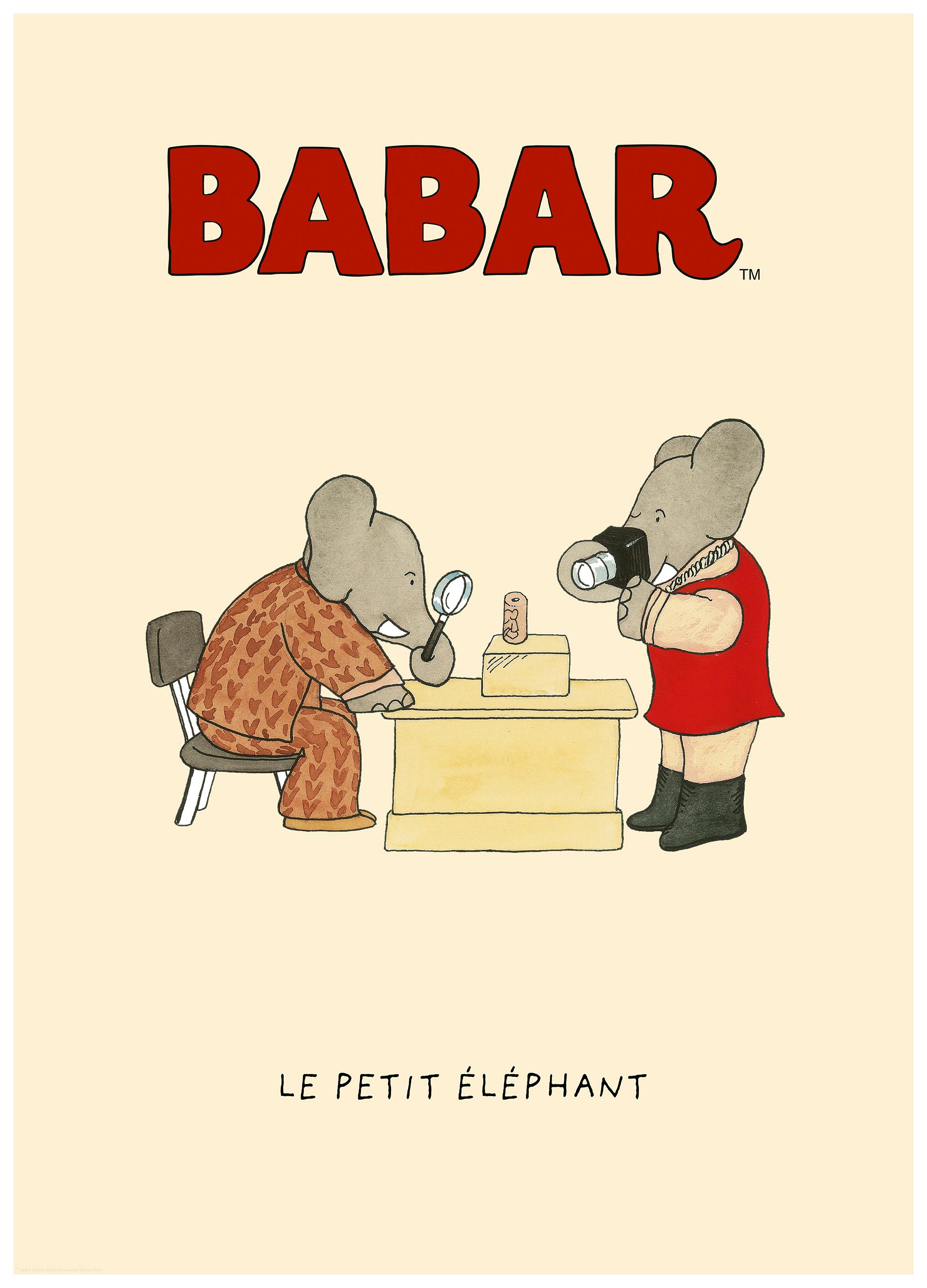 Prints Babar and Celeste as Detectives Poster (50x70 cm) - Poster Store