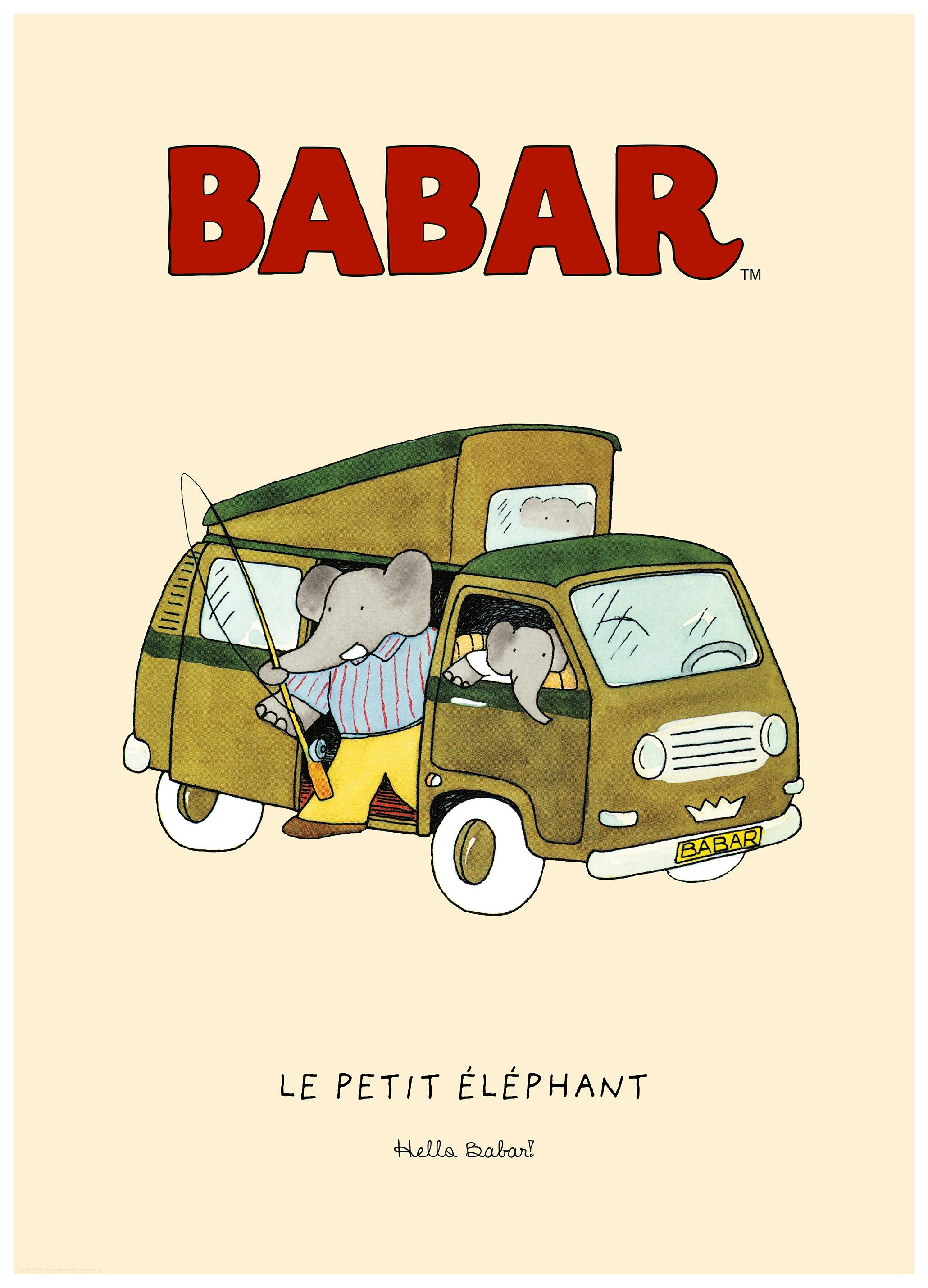 Babar - Goes Camping Poster (50x70 cm) - Poster Store