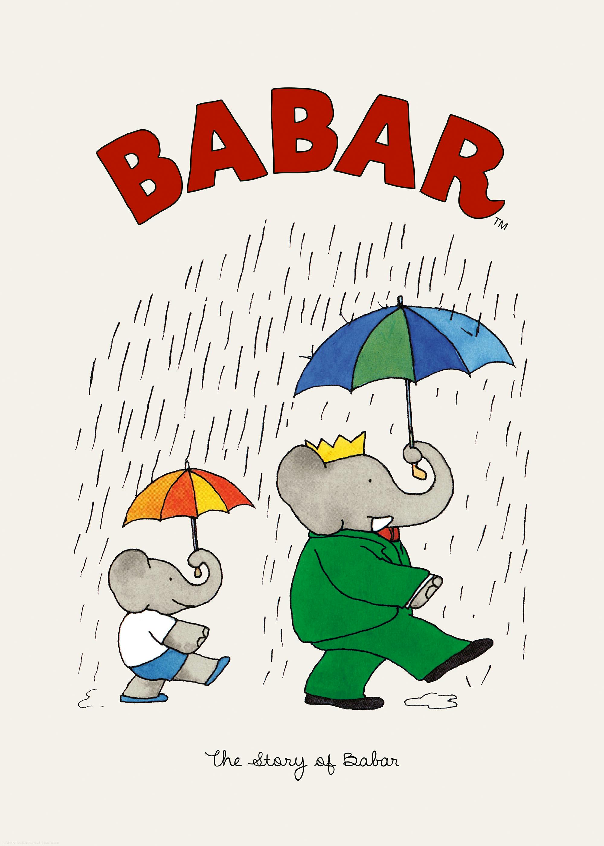 Babar and Pom in the Rain Poster 0