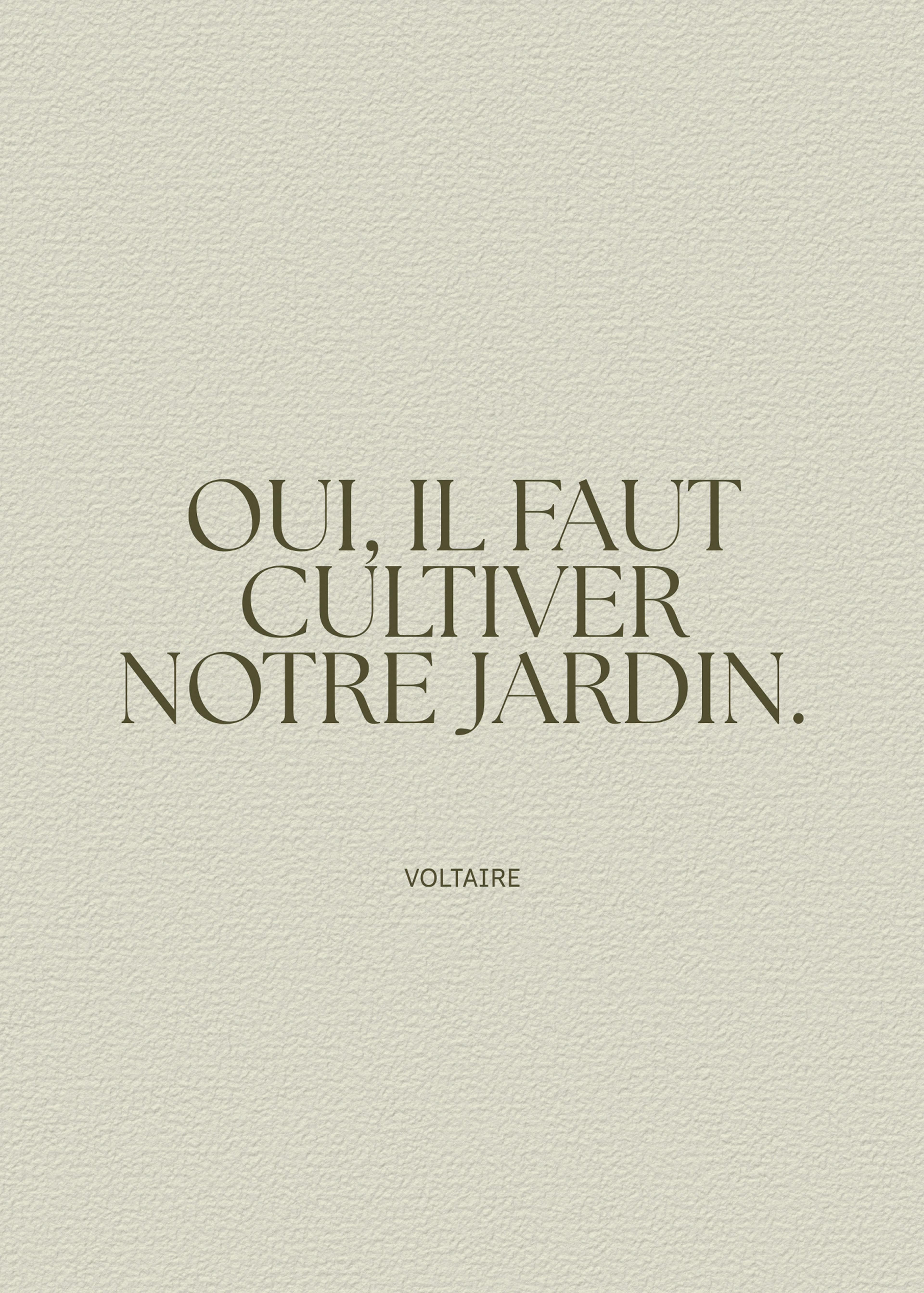 Voltaire Kultiviere Deinen Garten Poster 0