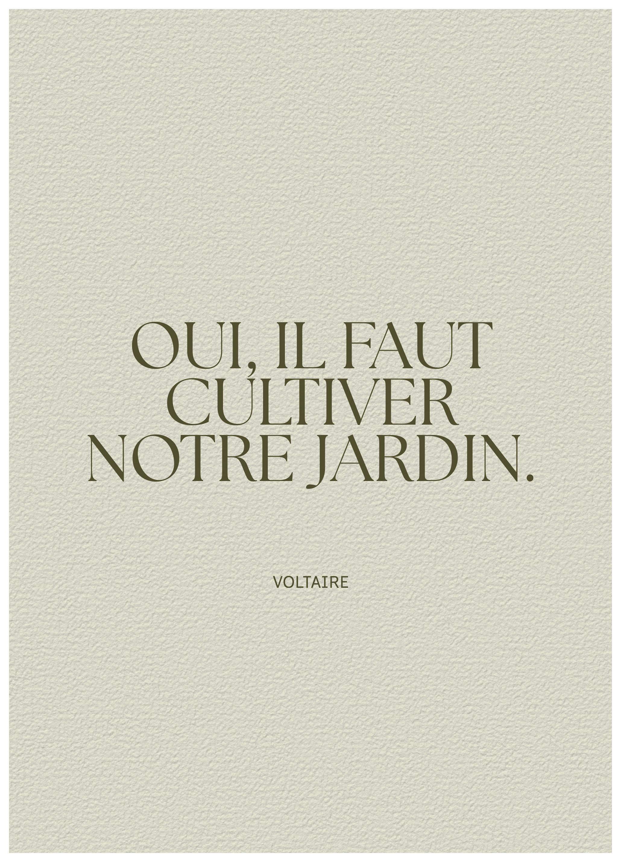 Voltaire Cultivez Votre Jardin Poster (40x50 cm) - Poster Store