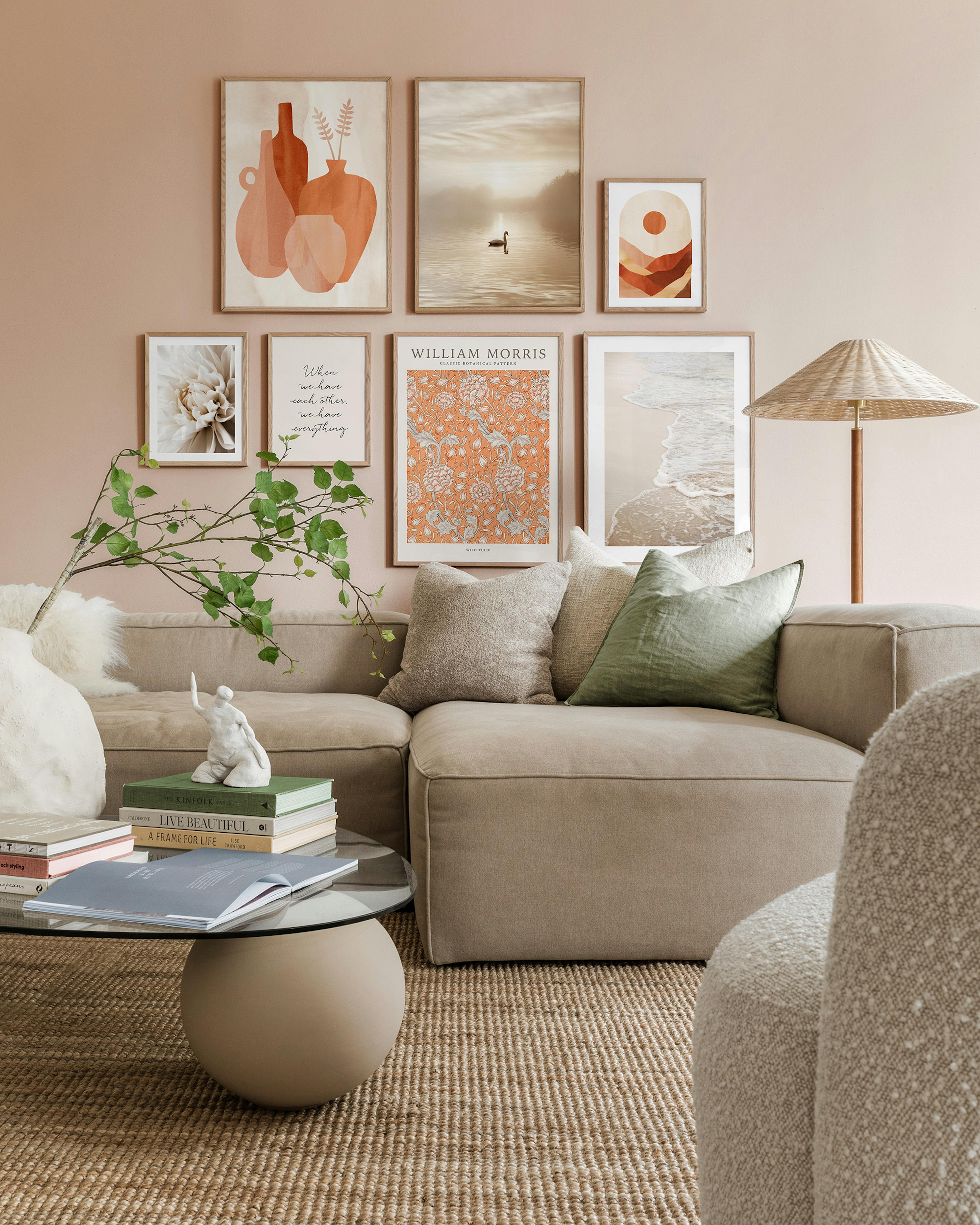 Neutral warmth galleria a parete