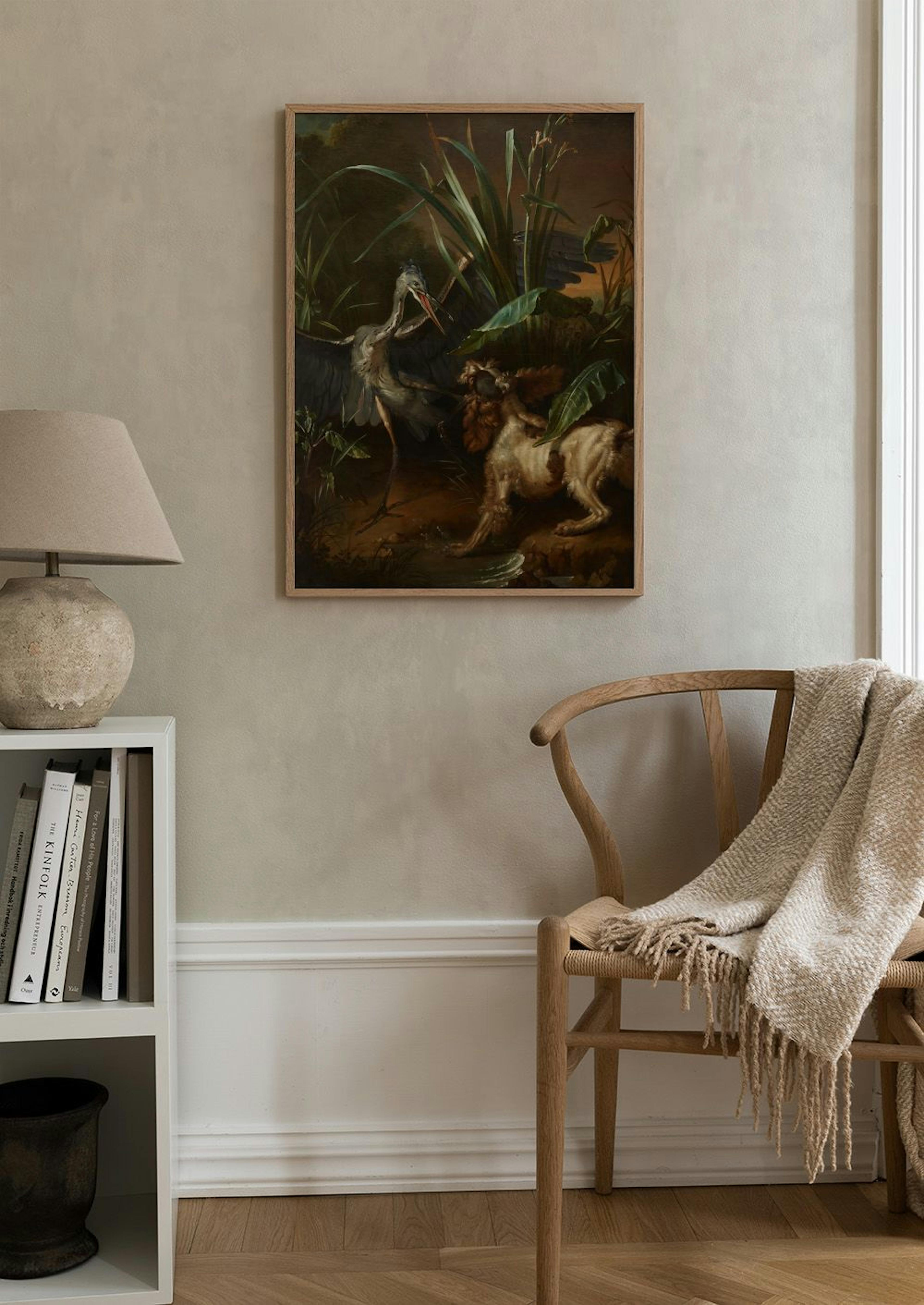 Jean-Baptiste Oudry - Vizi Spániel Gémmel Szemben Poszter 0