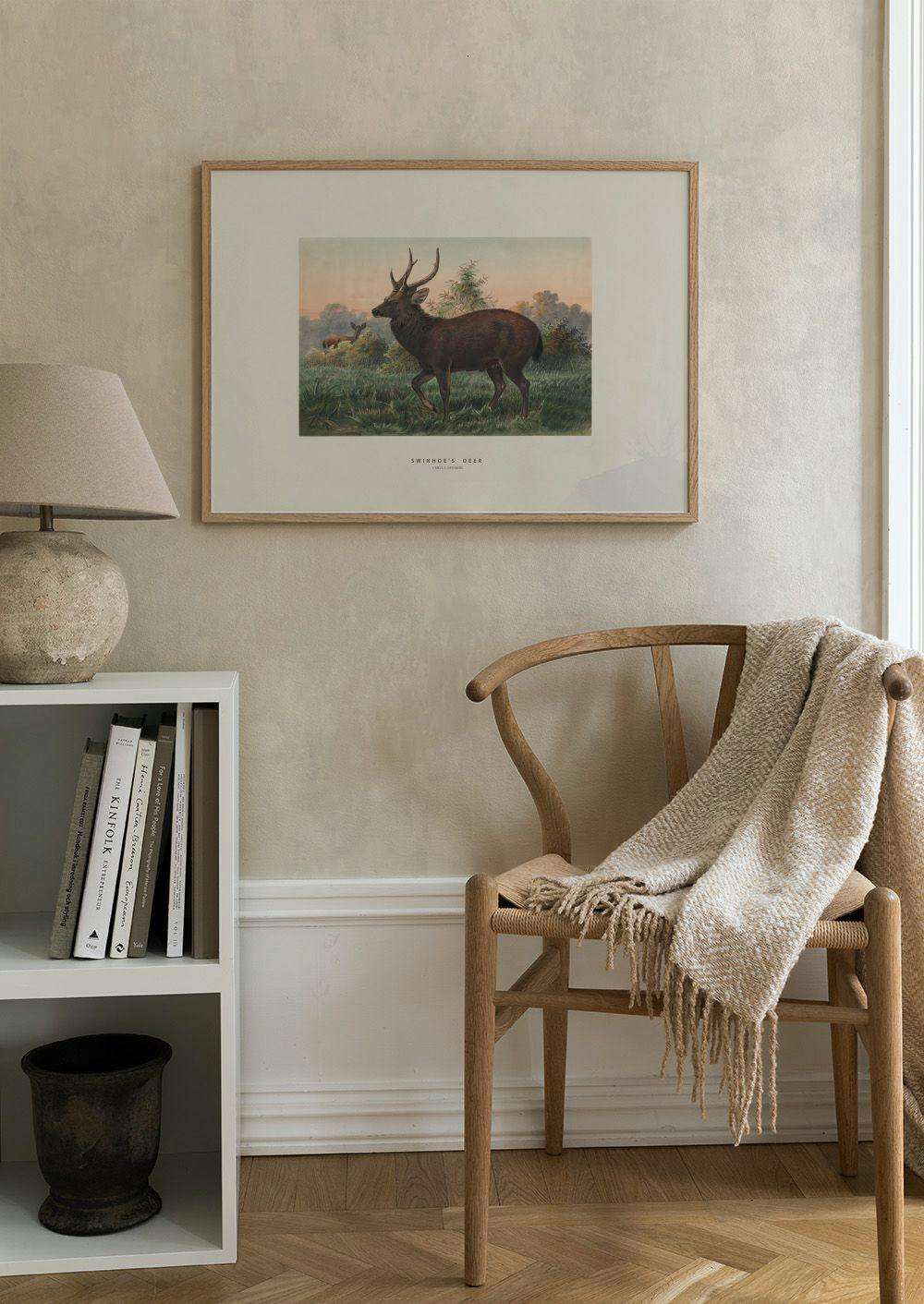 Joseph Wolf - Swinhoe's Deer Poszter 0