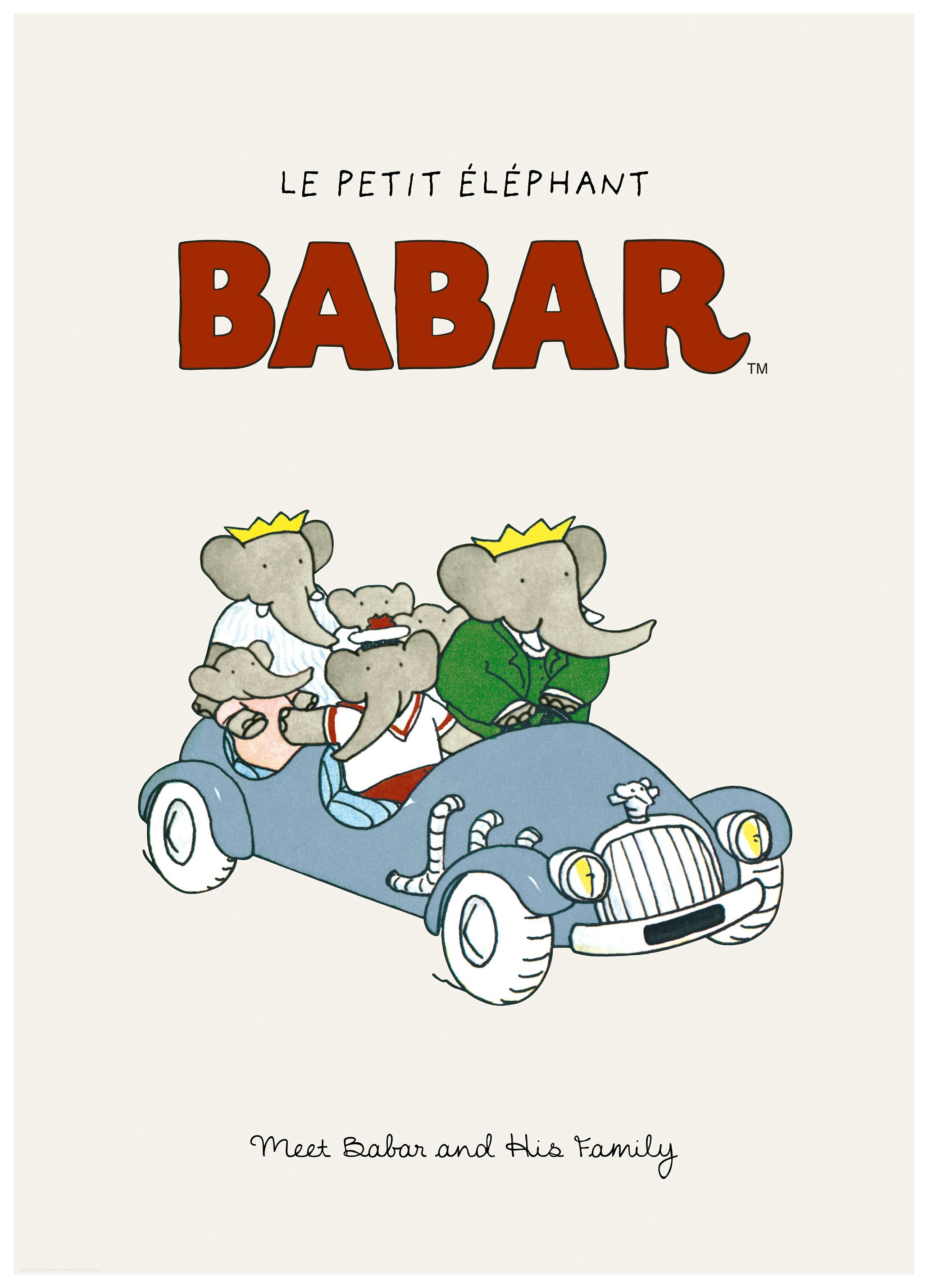 Babar - Meet Babar and His family Plakat (30x40 cm) - Poster Store