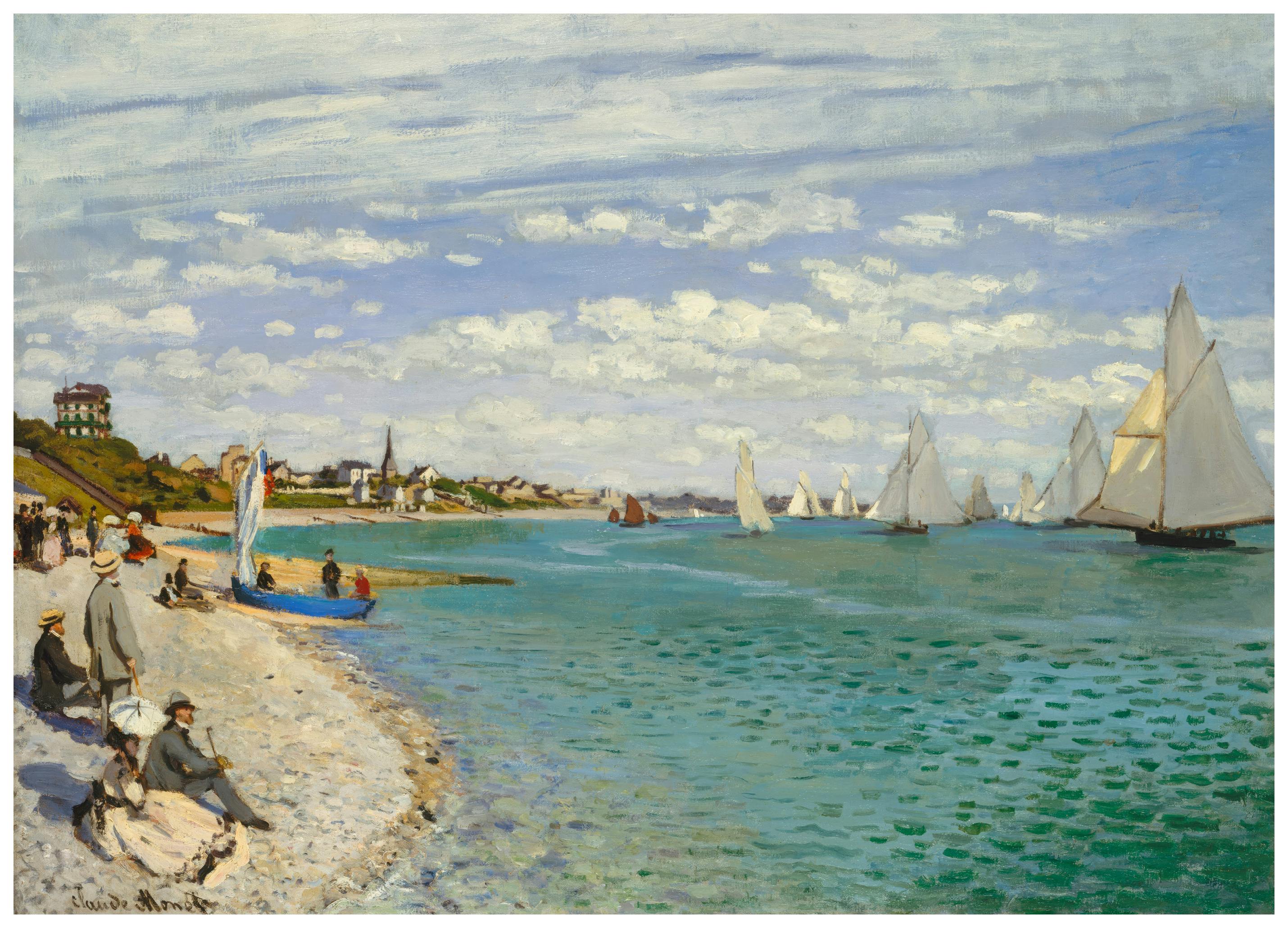 Monet - Regatta at Sainte-Adresse Plakat (30x40 cm) - Poster Store
