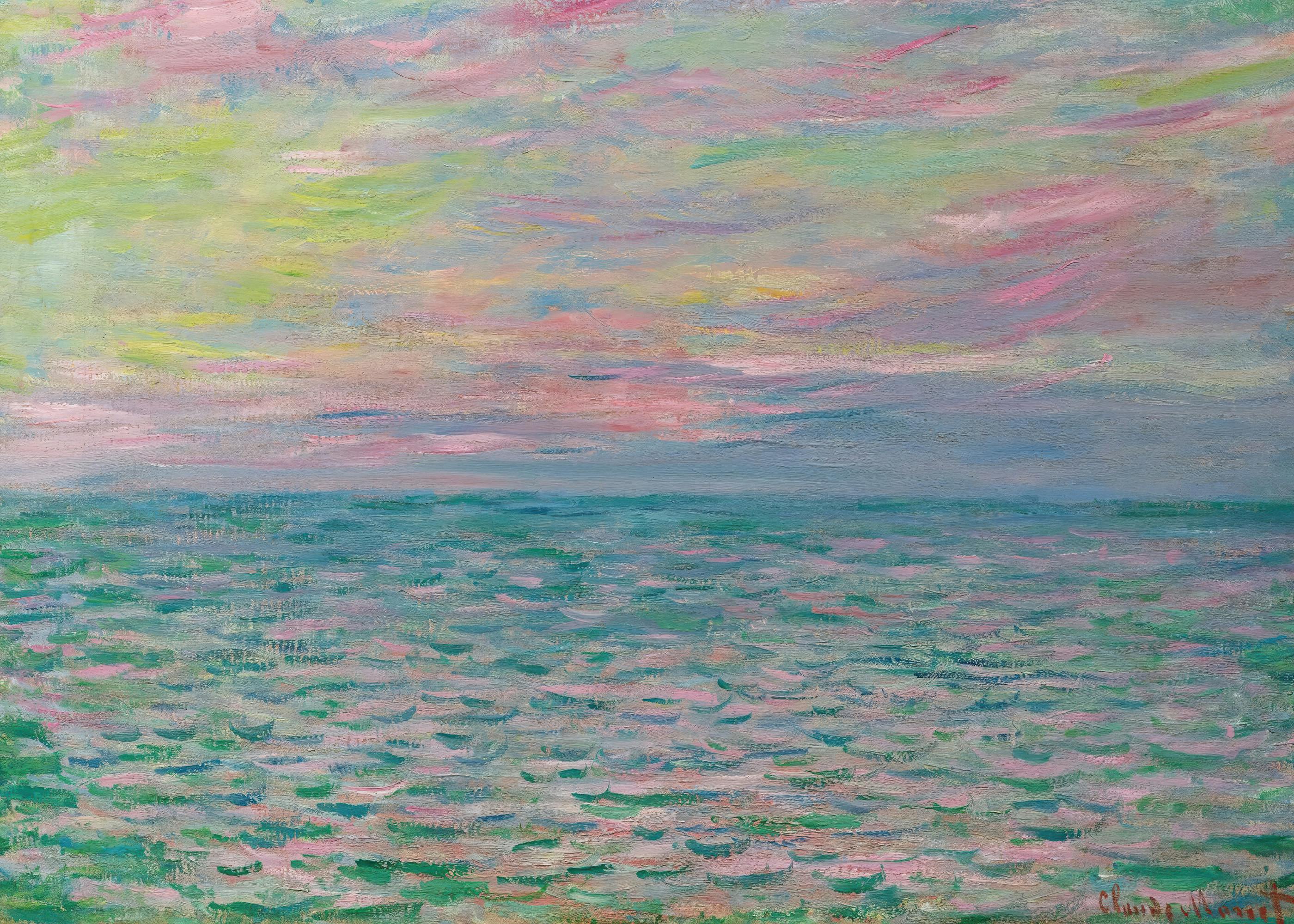 Monet - Sunset at Pourville Poster 0