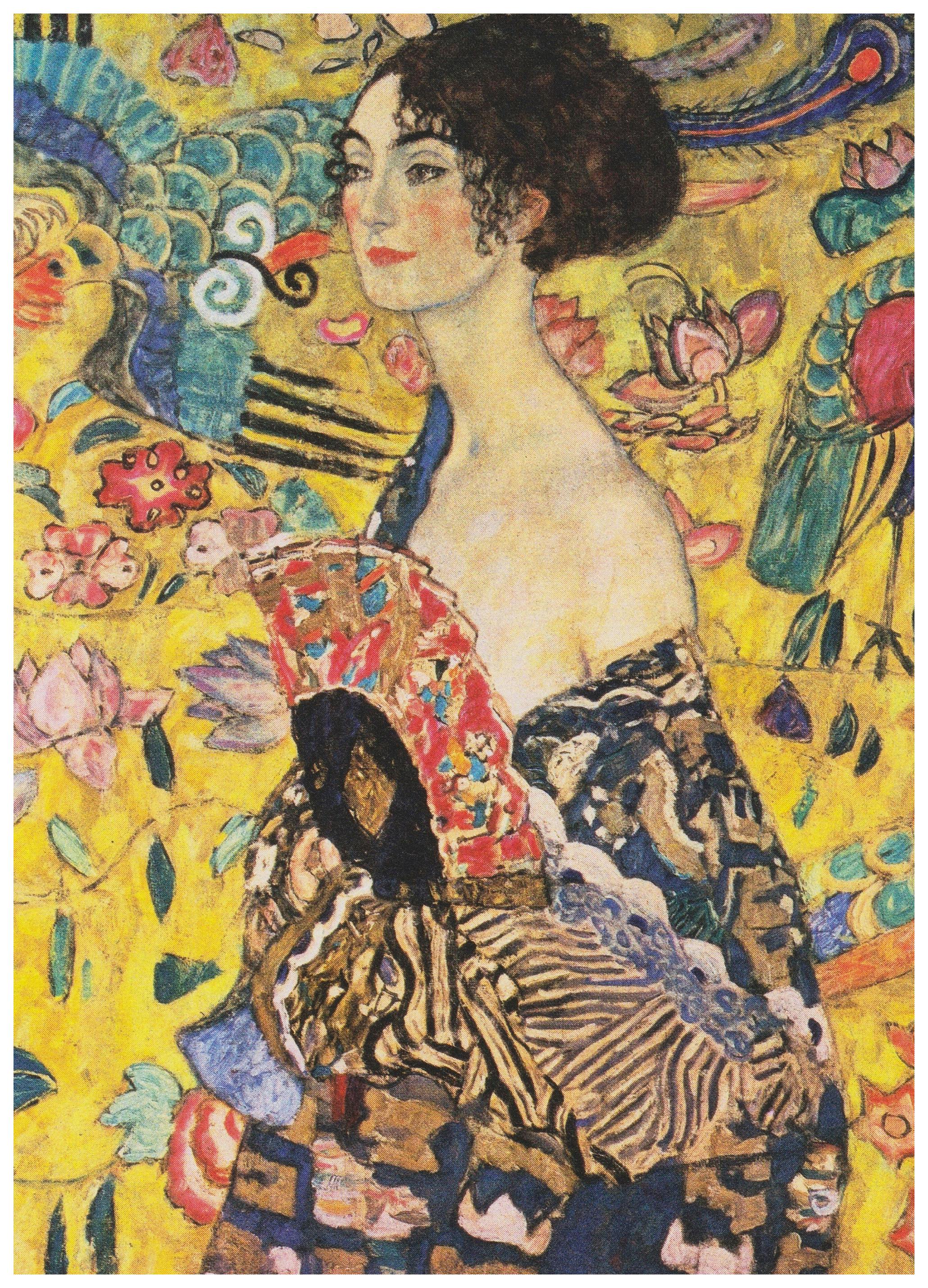 Gustav Klimt - Signora con il Ventaglio Poster (50x50 cm) - Poster Store