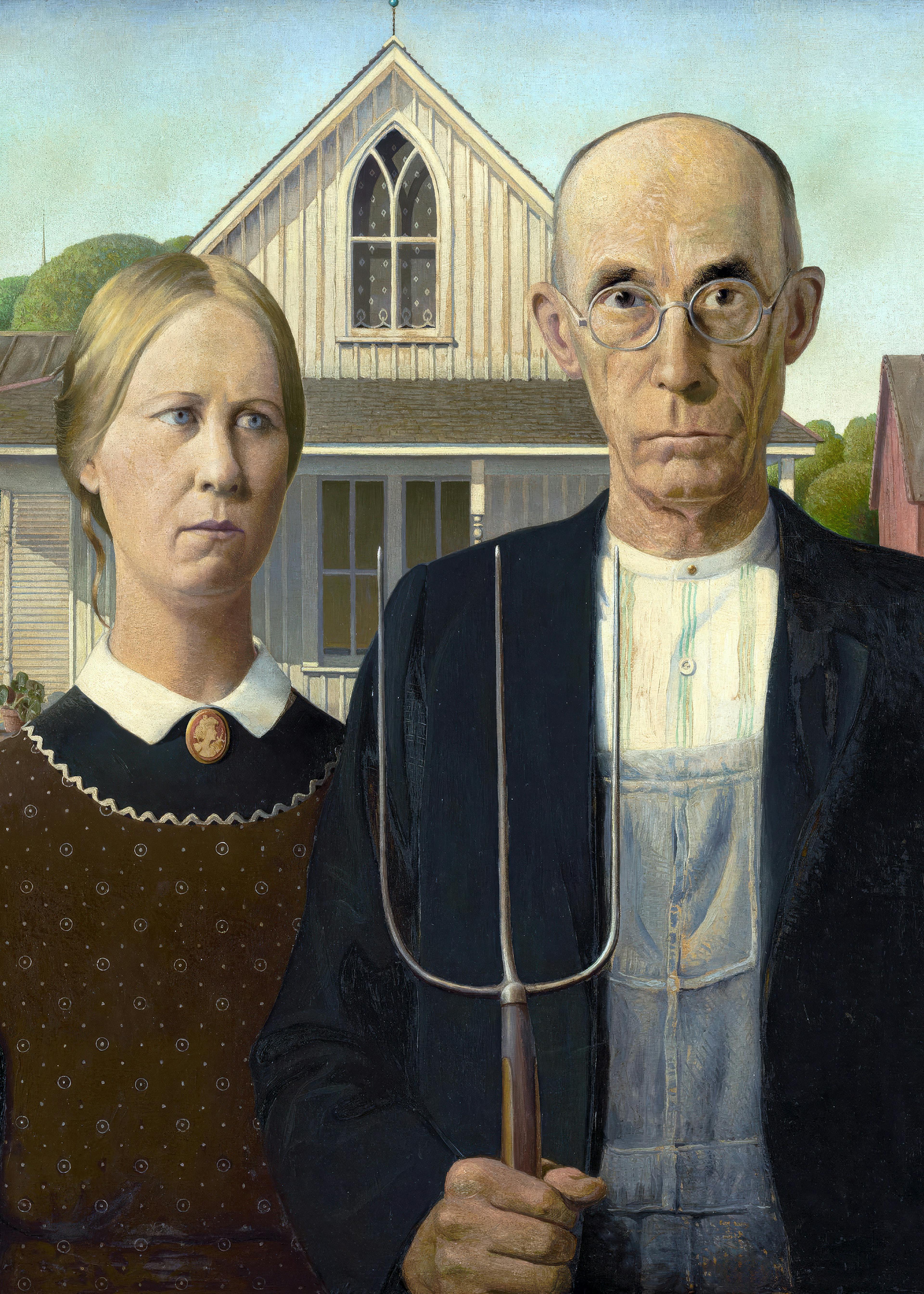 Grant Wood - American Gothic Poster 0