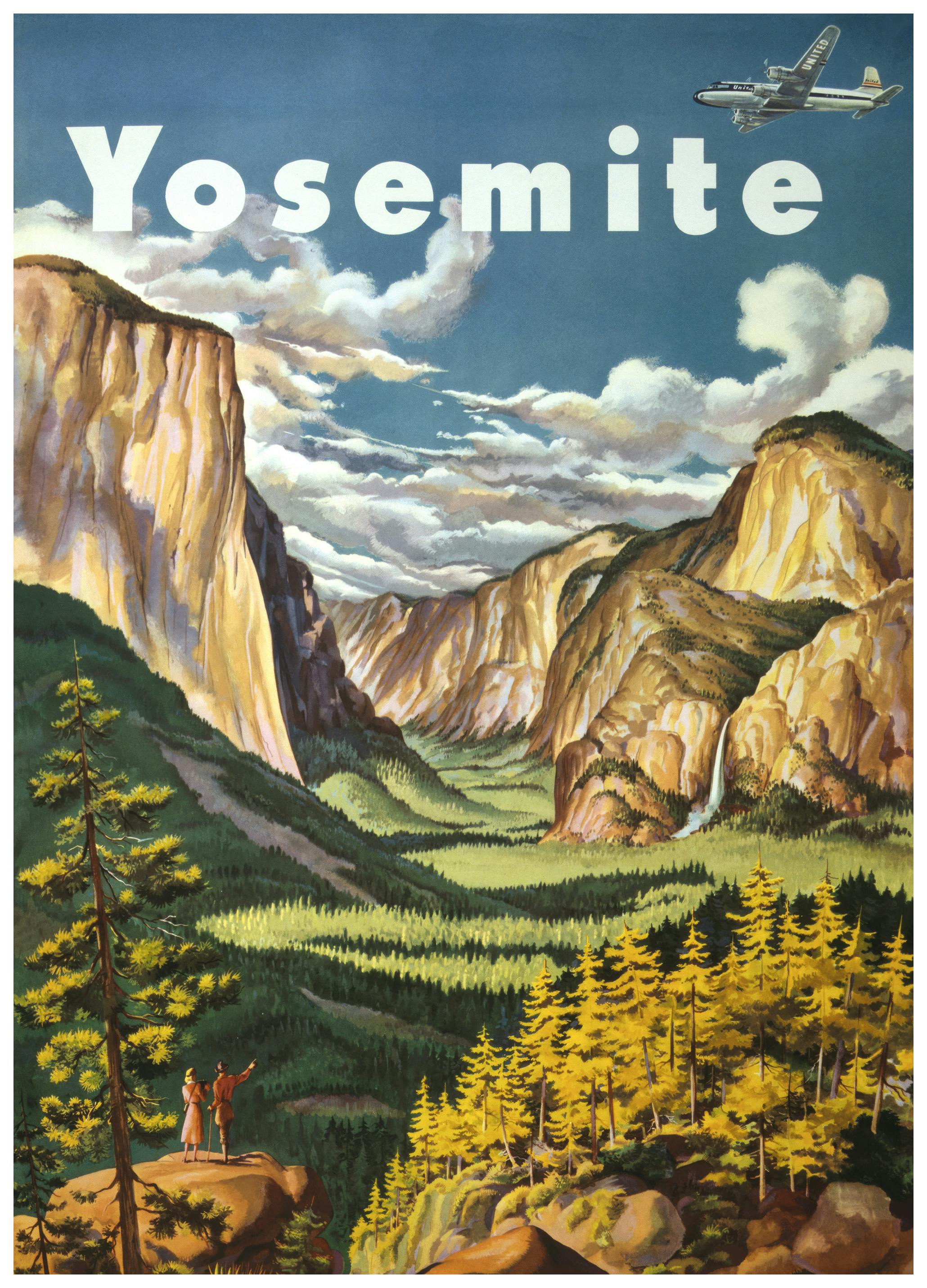Yosemite, United Air Lines Poster (50x70 cm) - Poster Store