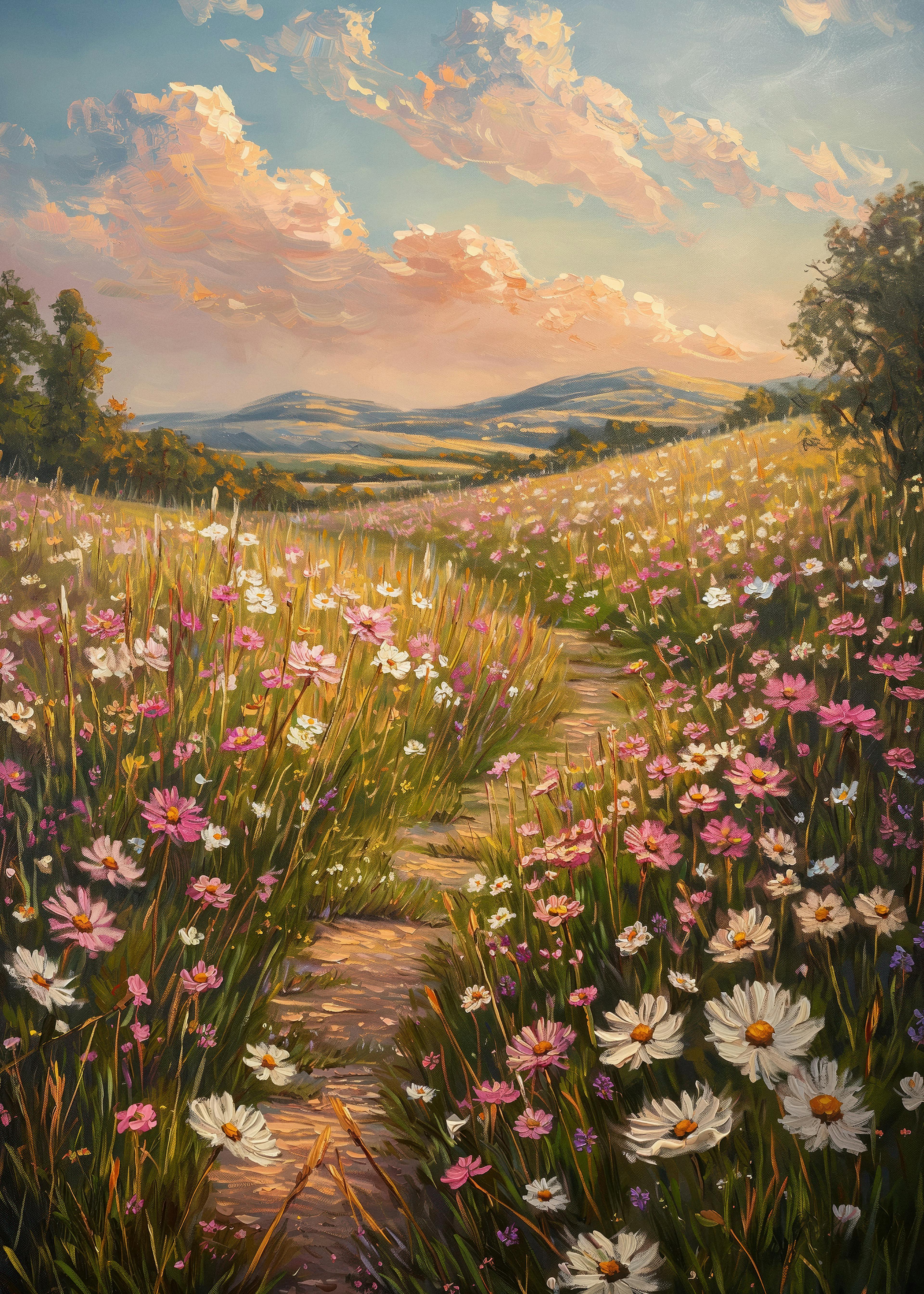 Dreamy Wildflower Meadow Poster 0