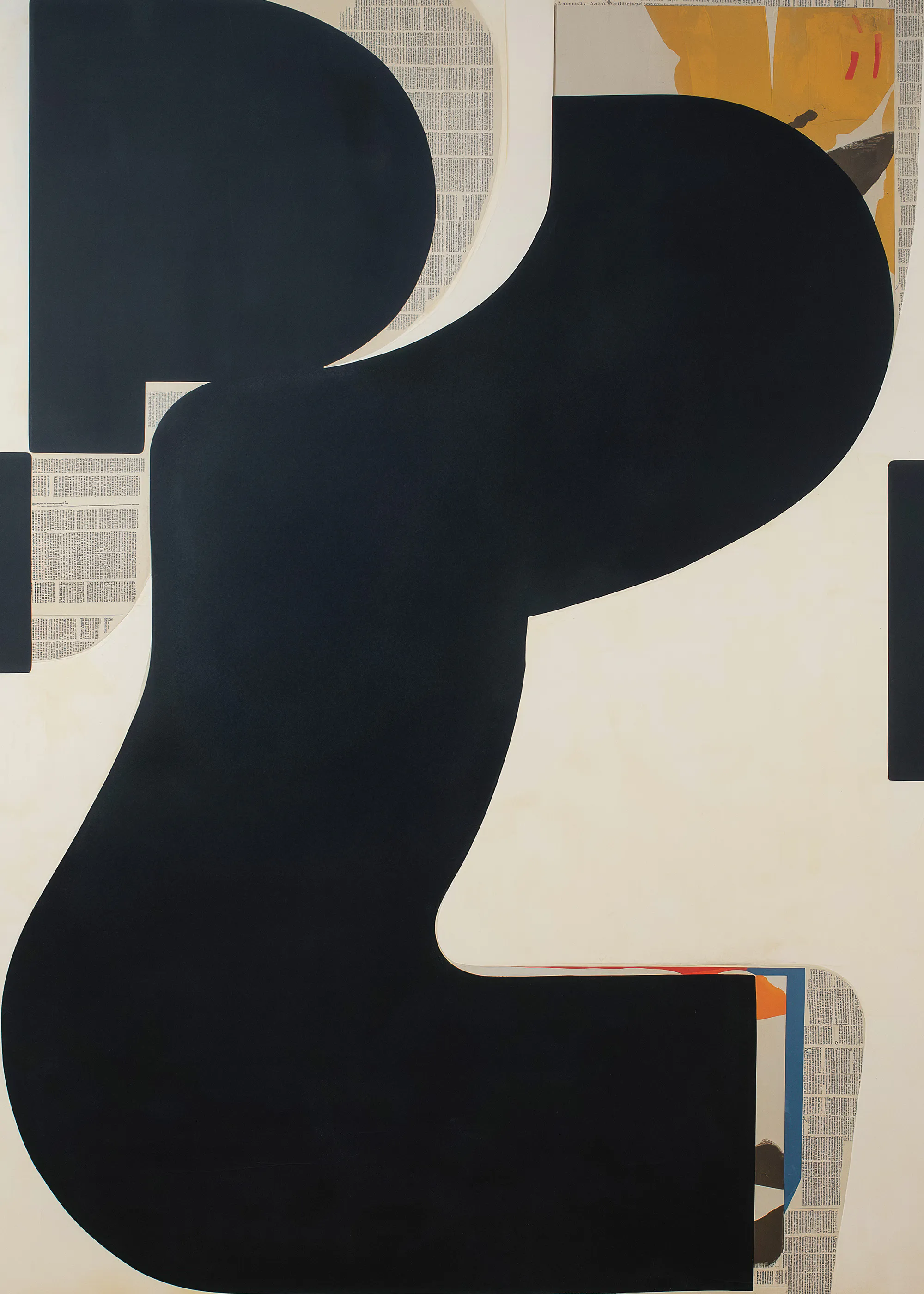 Blue Curved Abstract No1 Poster 0