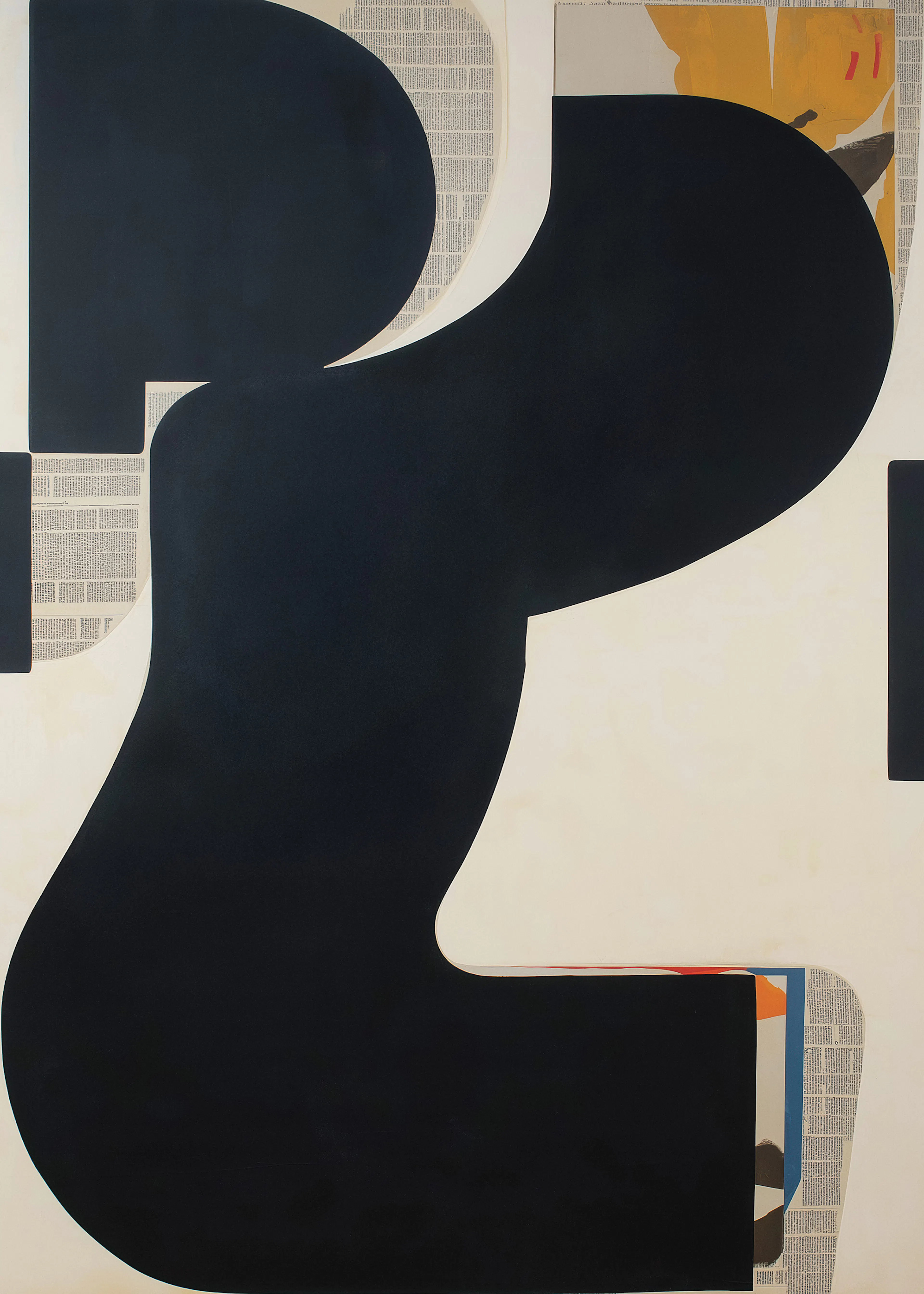 Blue Curved Abstract No1 Poster 0