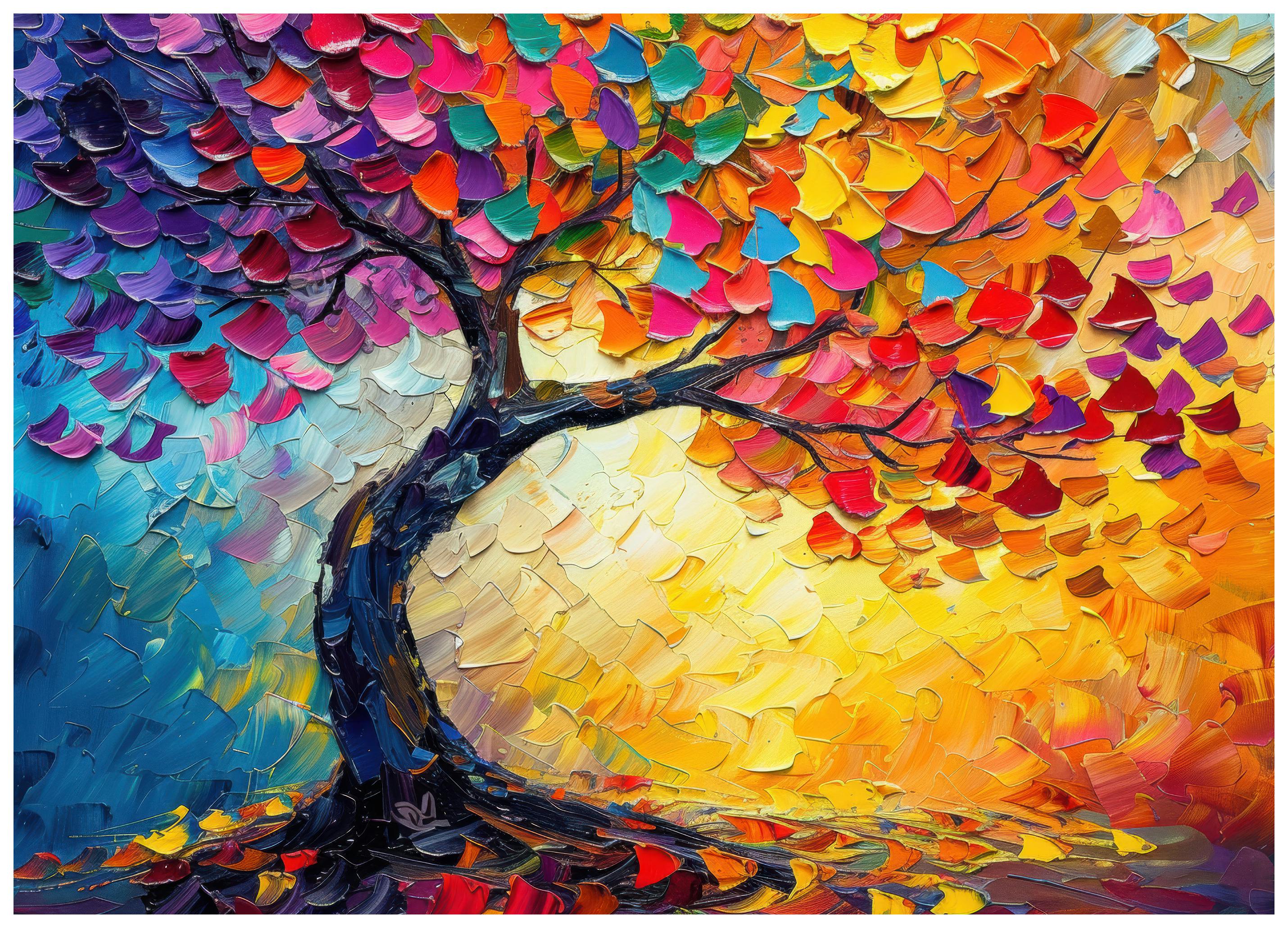 Colorful Abstract Tree Poster (50x70 cm) - Poster Store