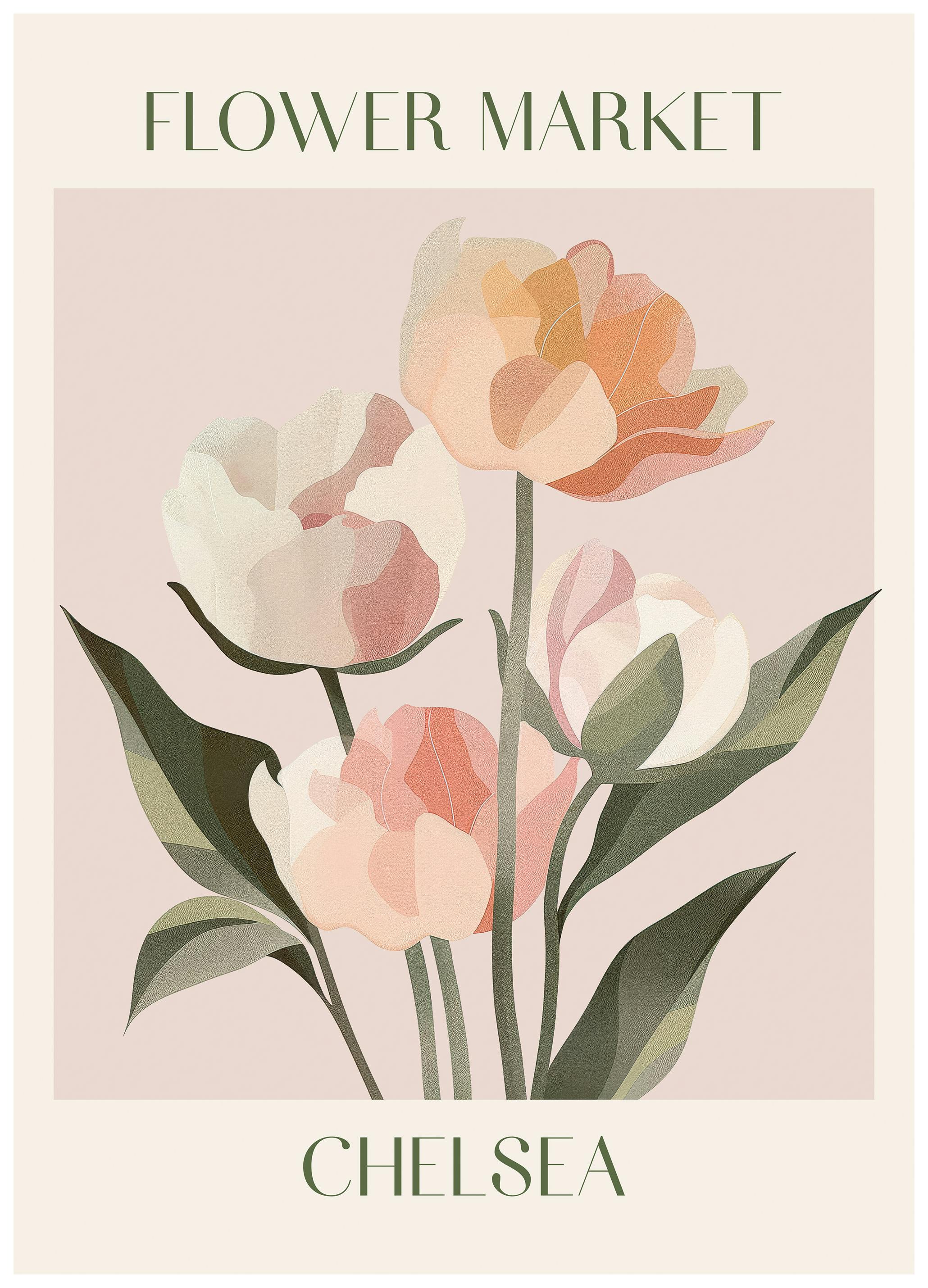 Chelsea Blomstermarked Plakat (50x70 cm) - Poster Store