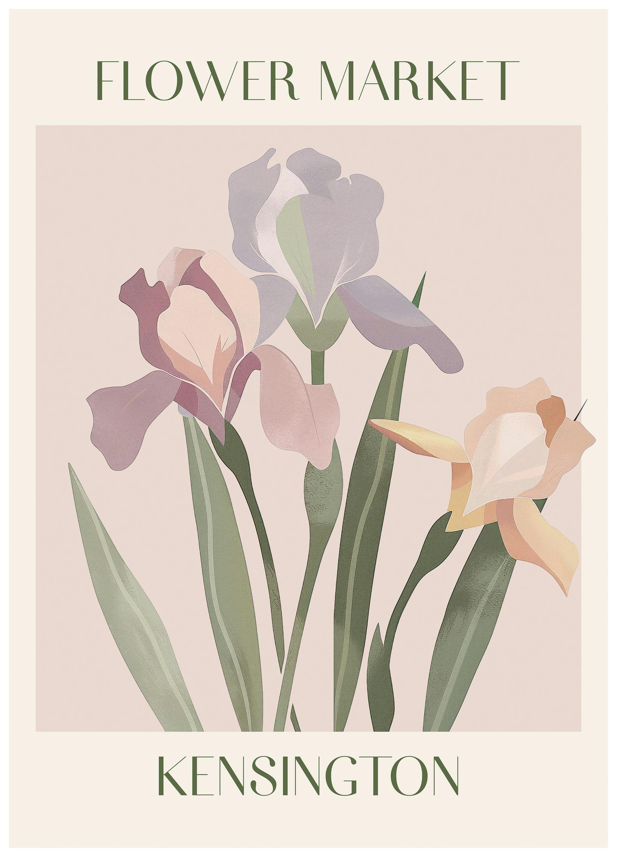 Flower Market Kensington Poster (50x70 cm) - Poster Store
