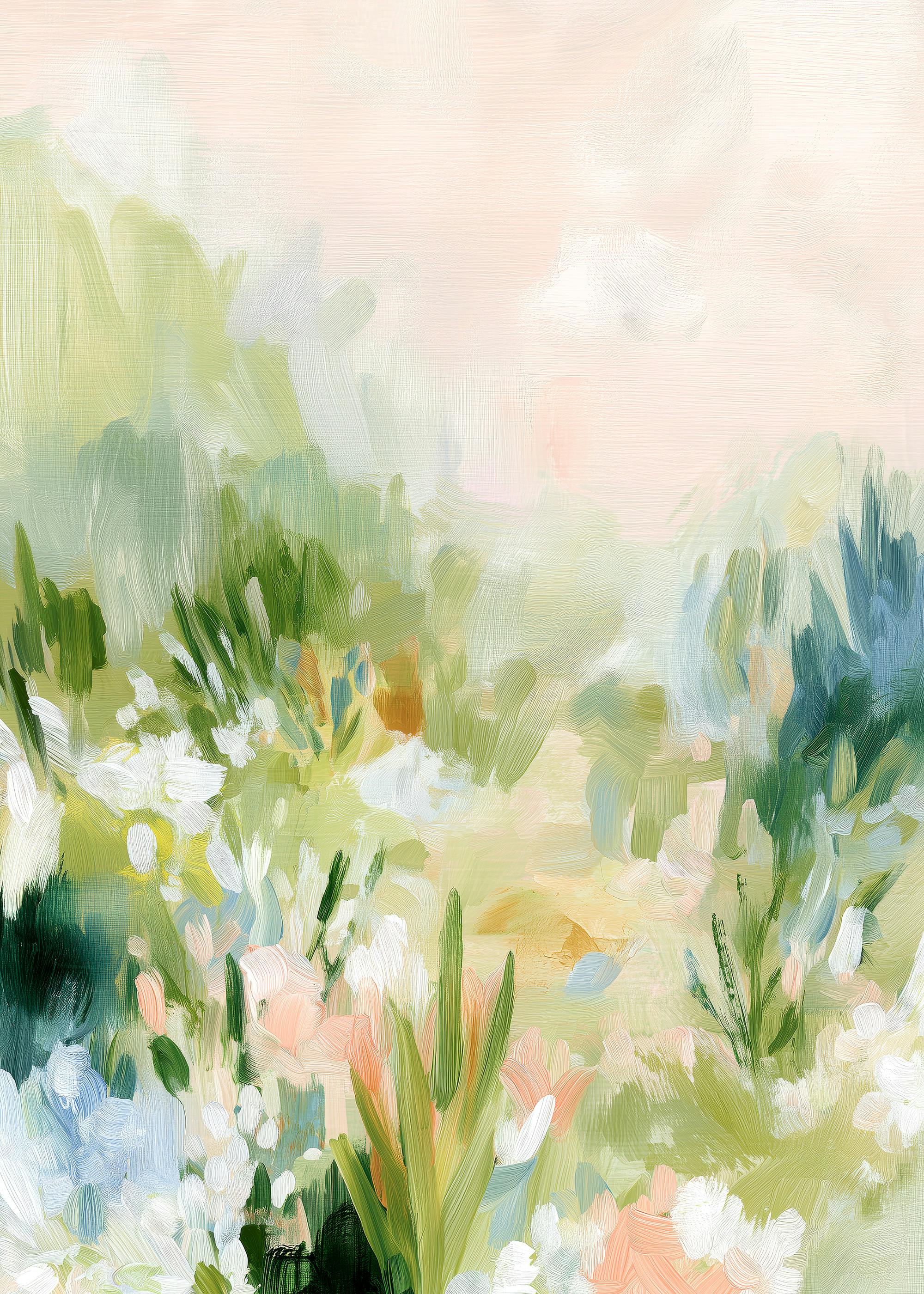 Abstract Floral Meadow Poster 0