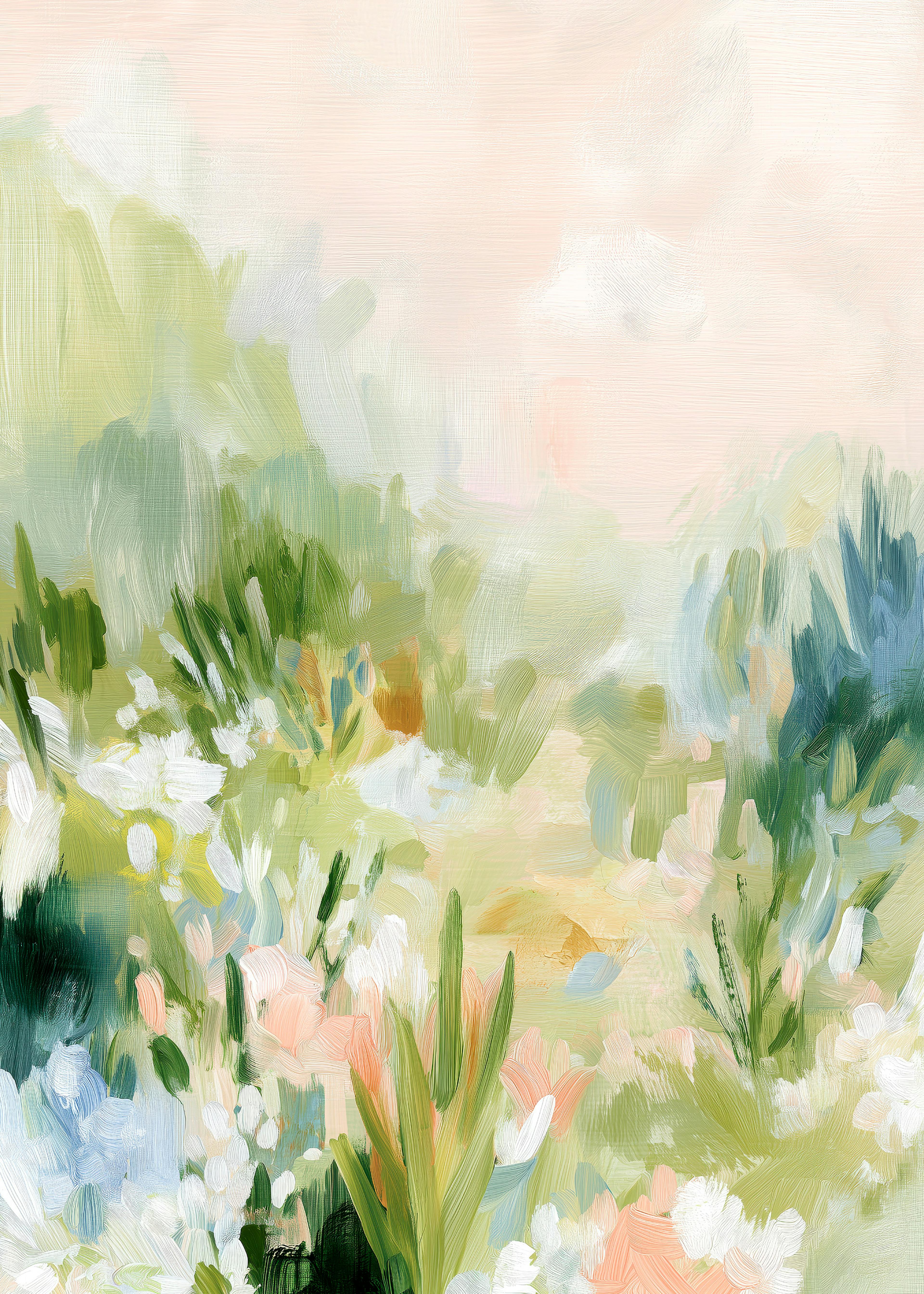 Abstract Floral Meadow Poster 0