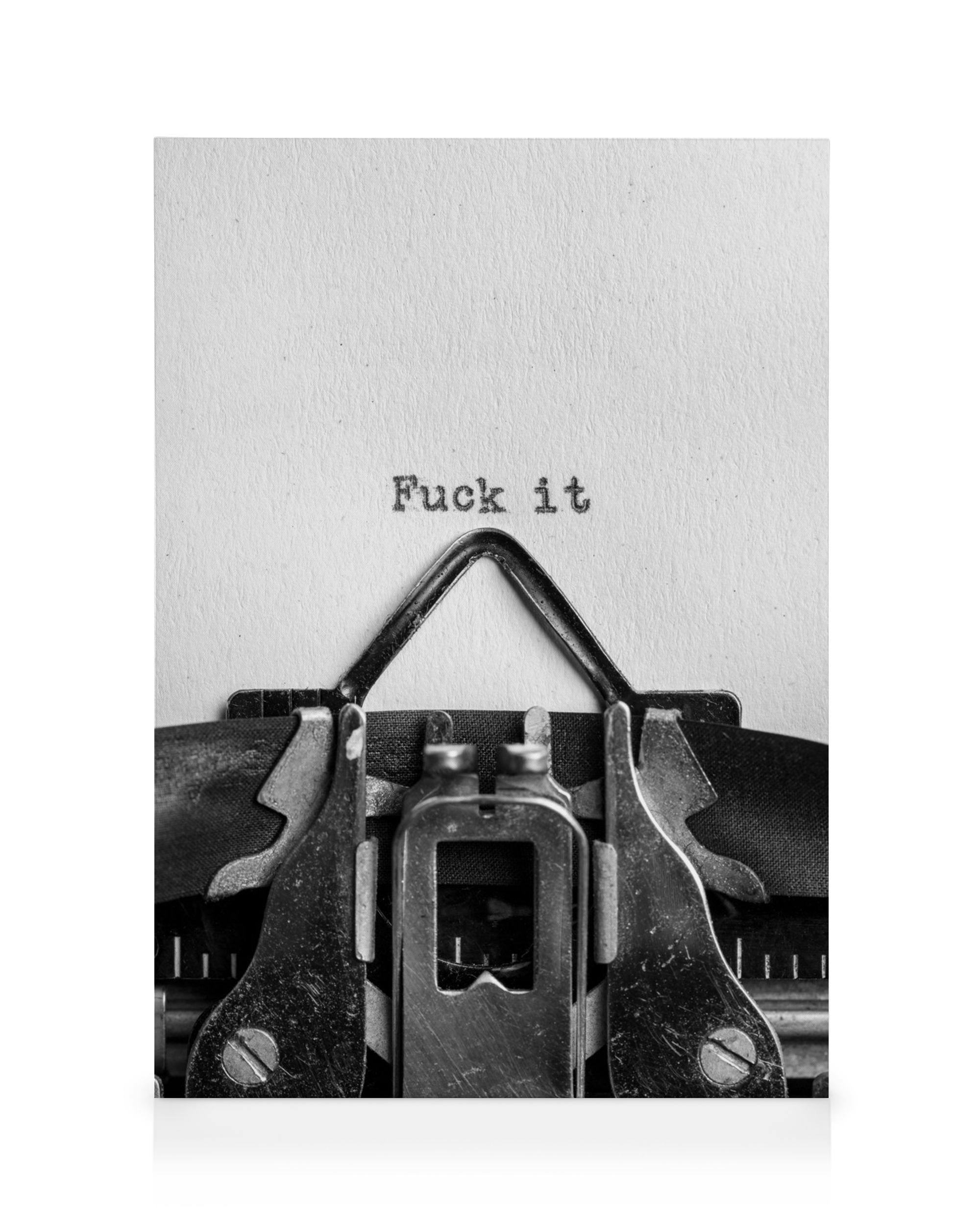 Canvas Prints - F**k It Canvas print (70x100 cm - Black Frame) - Poster Store