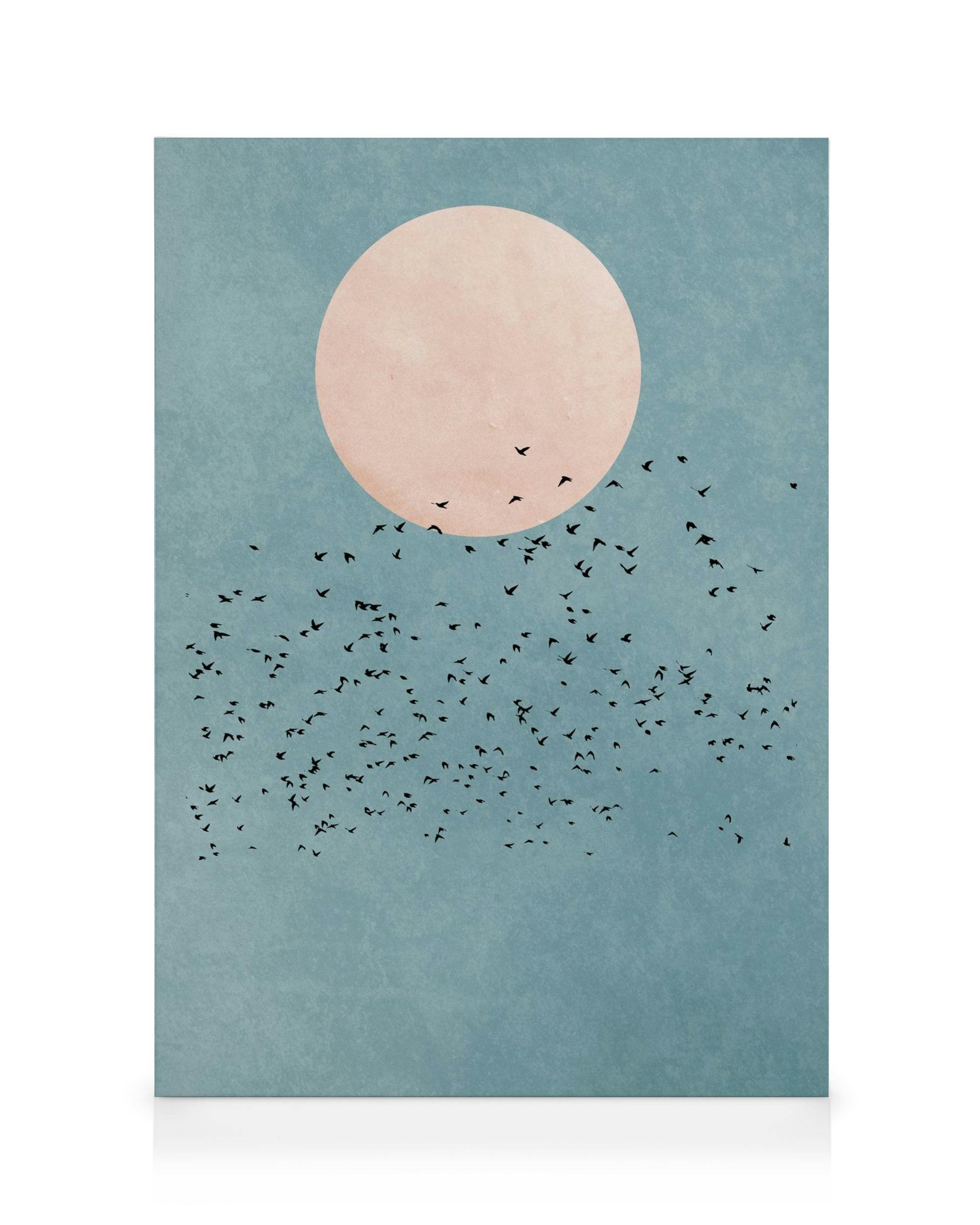Boris Draschoff / Kubistika - Wegvliegende Vogels Canvas (70x100 cm) - Poster Store