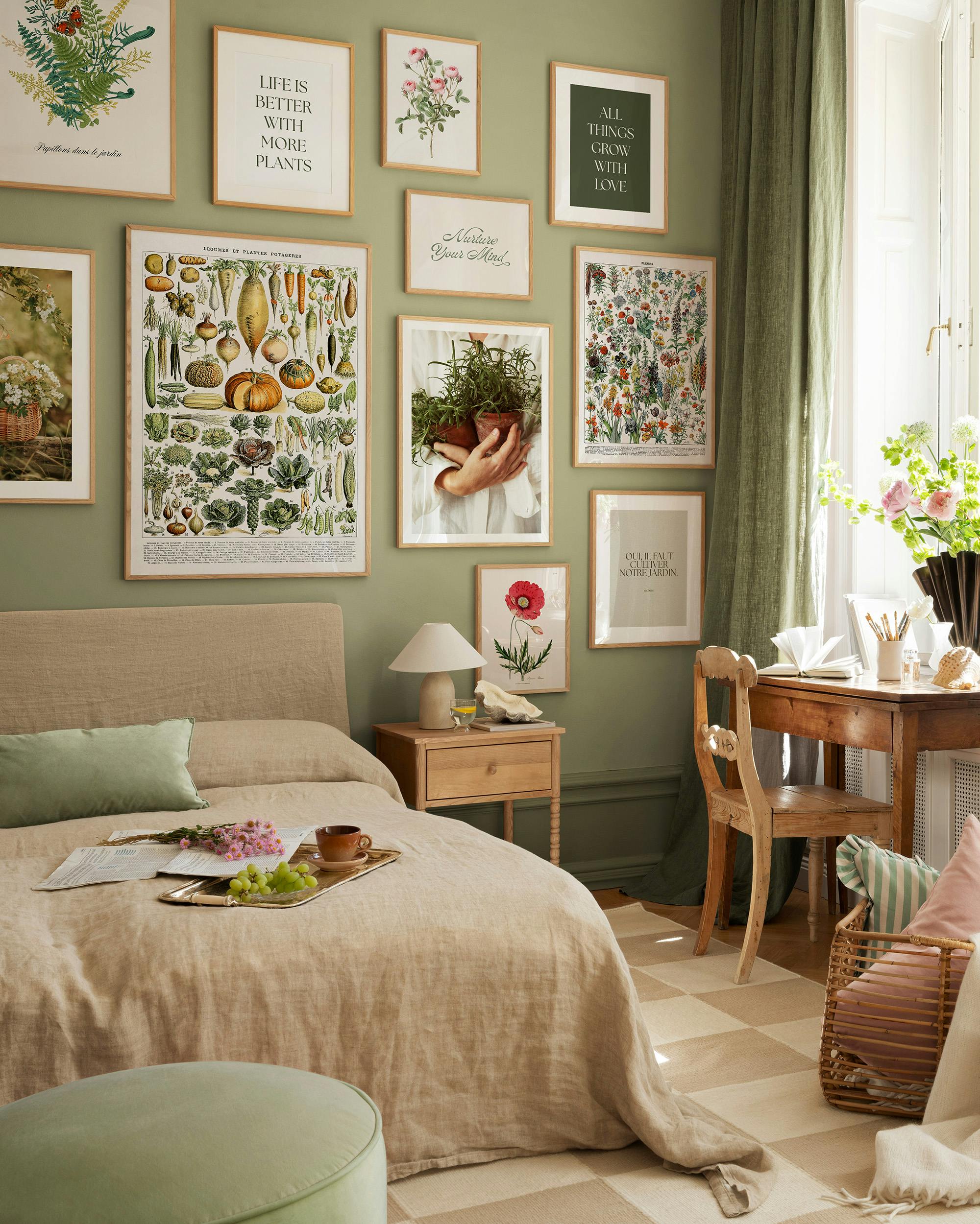 Gentle Roots gallery wall