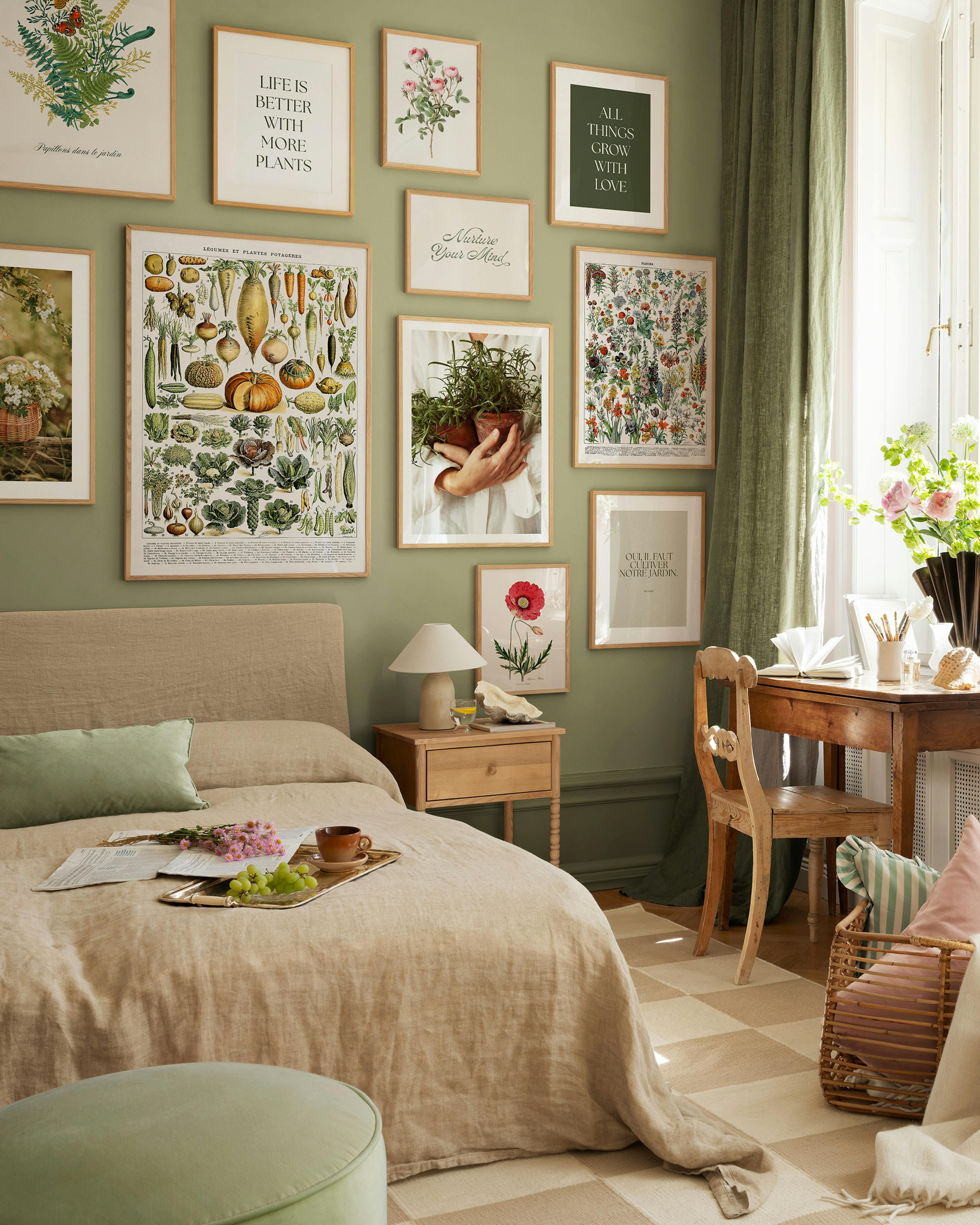 Gentle Roots gallery wall