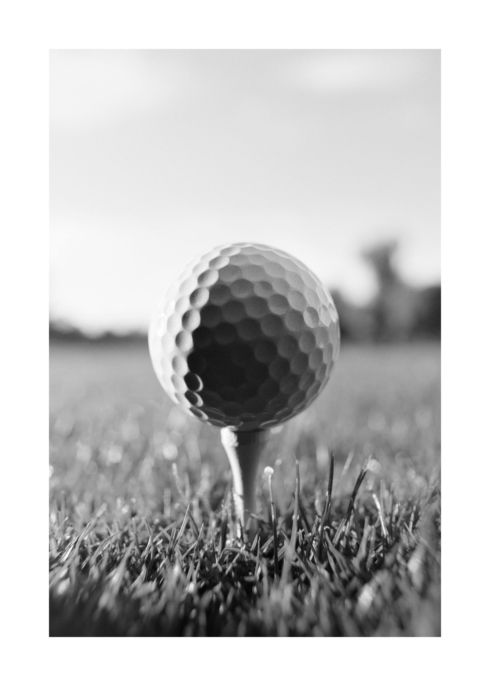 Balle de Golf sur Tee Affiche 0