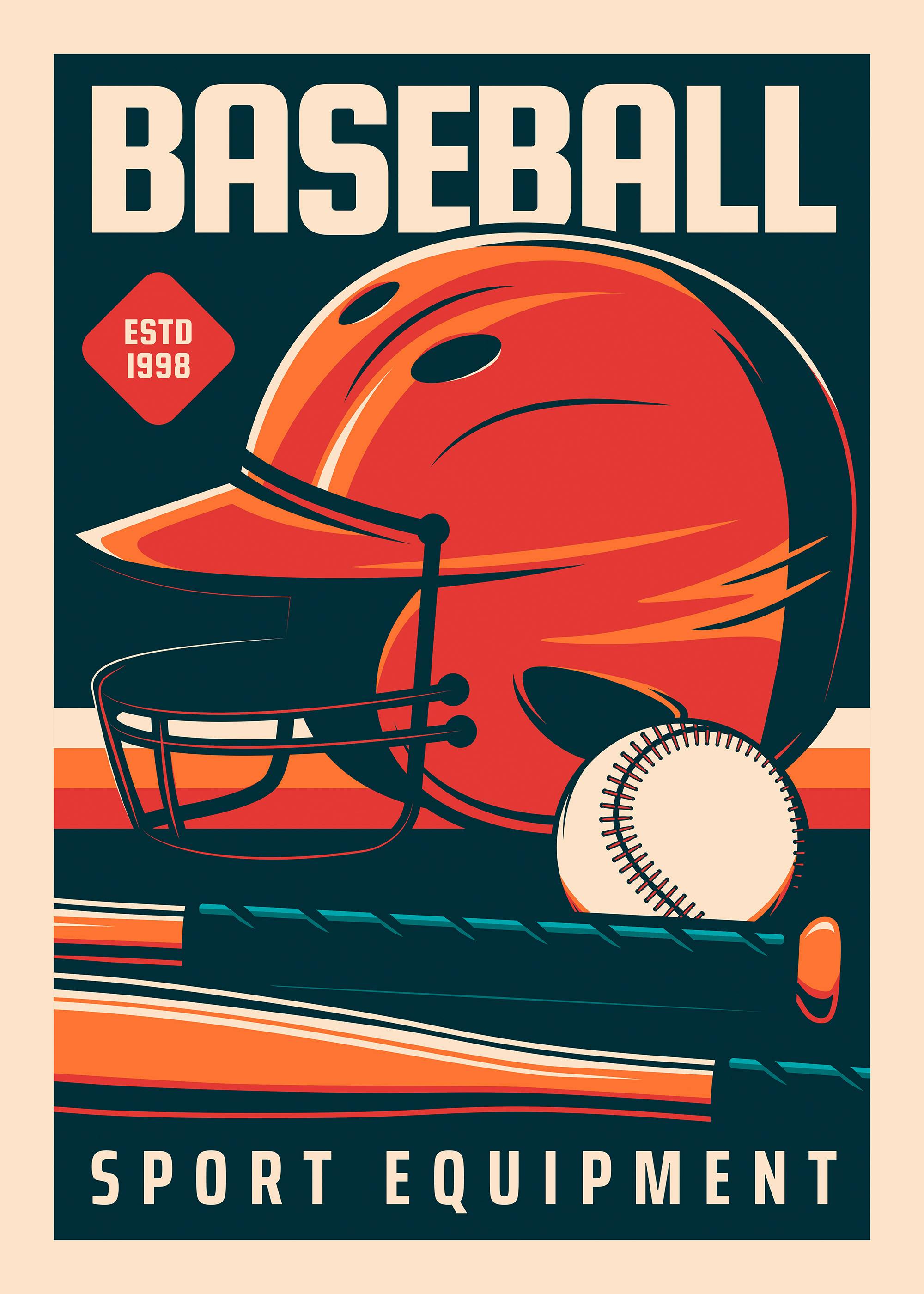 Équipement de Baseball Affiche 0